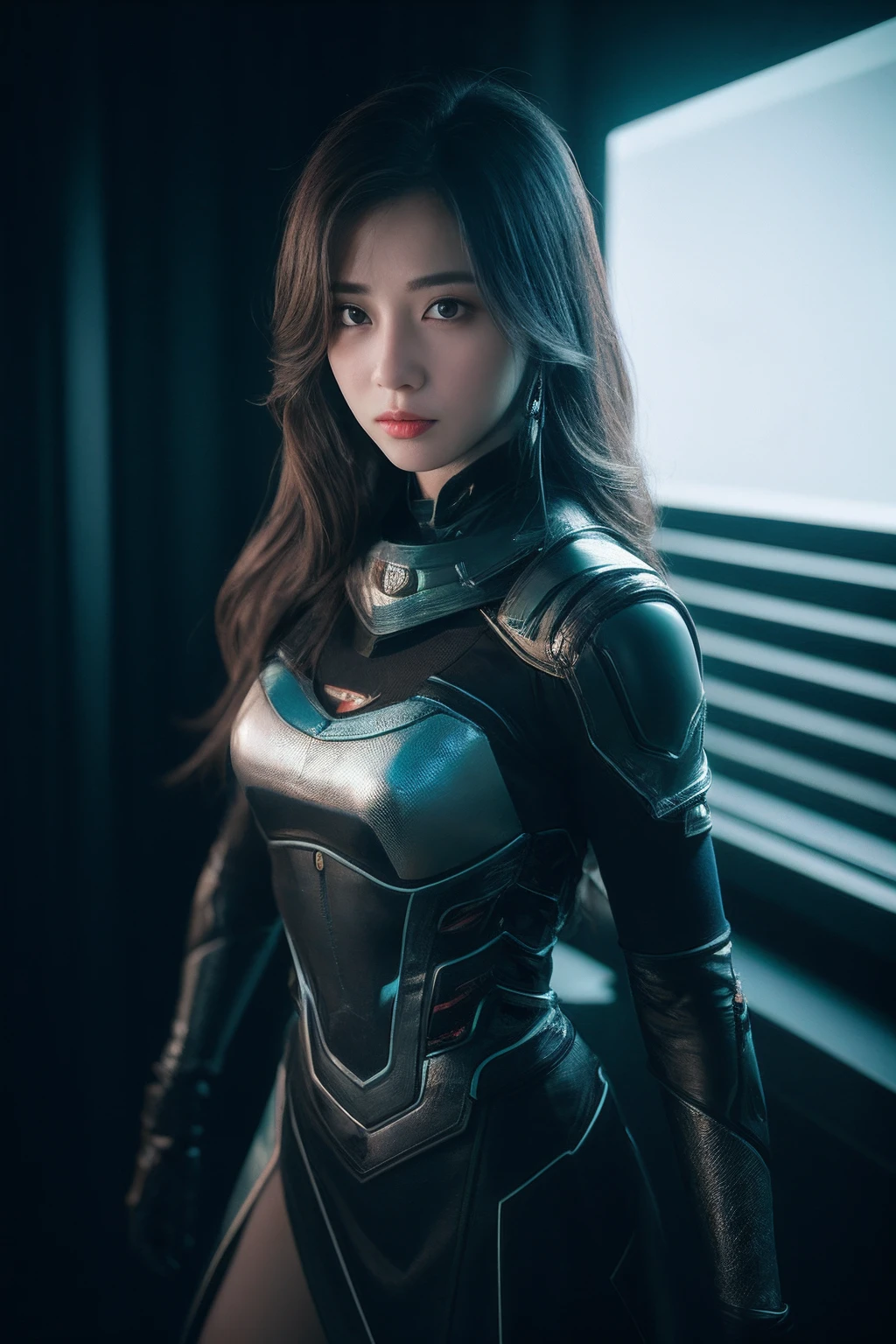 3D, A beautiful cyberpunk female image,battledress，hdr（HighDynamicRange）,Ray traching,NVIDIA RTX,Hyper-Resolution,Unreal 5,Subsurface scattering、PBR Texture、post-proces、Anisotropy Filtering、depth of fields、maximum definition and sharpness、Many-Layer Textures、Albedo e mapas Speculares、Surface coloring、Accurate simulation octane rendering of light-material interactions、Two-colored light、largeaperture、Low ISO、White balance、the rule of thirds、8K raw data、blackstockings