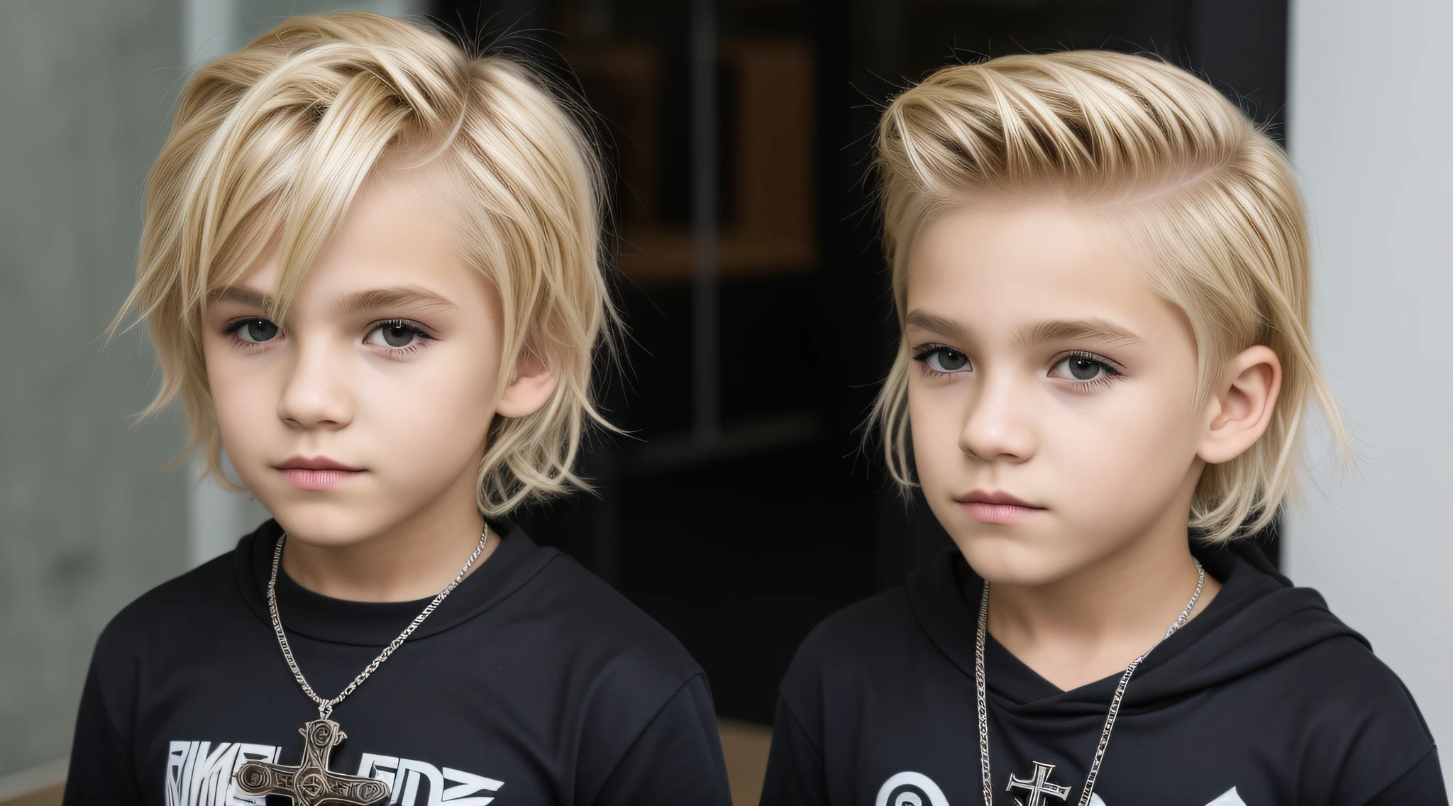 BLONDE HAIR KIDS MAN CABELO LONGO METAL HAIR , Gothic cross, cruz, CRUZES,