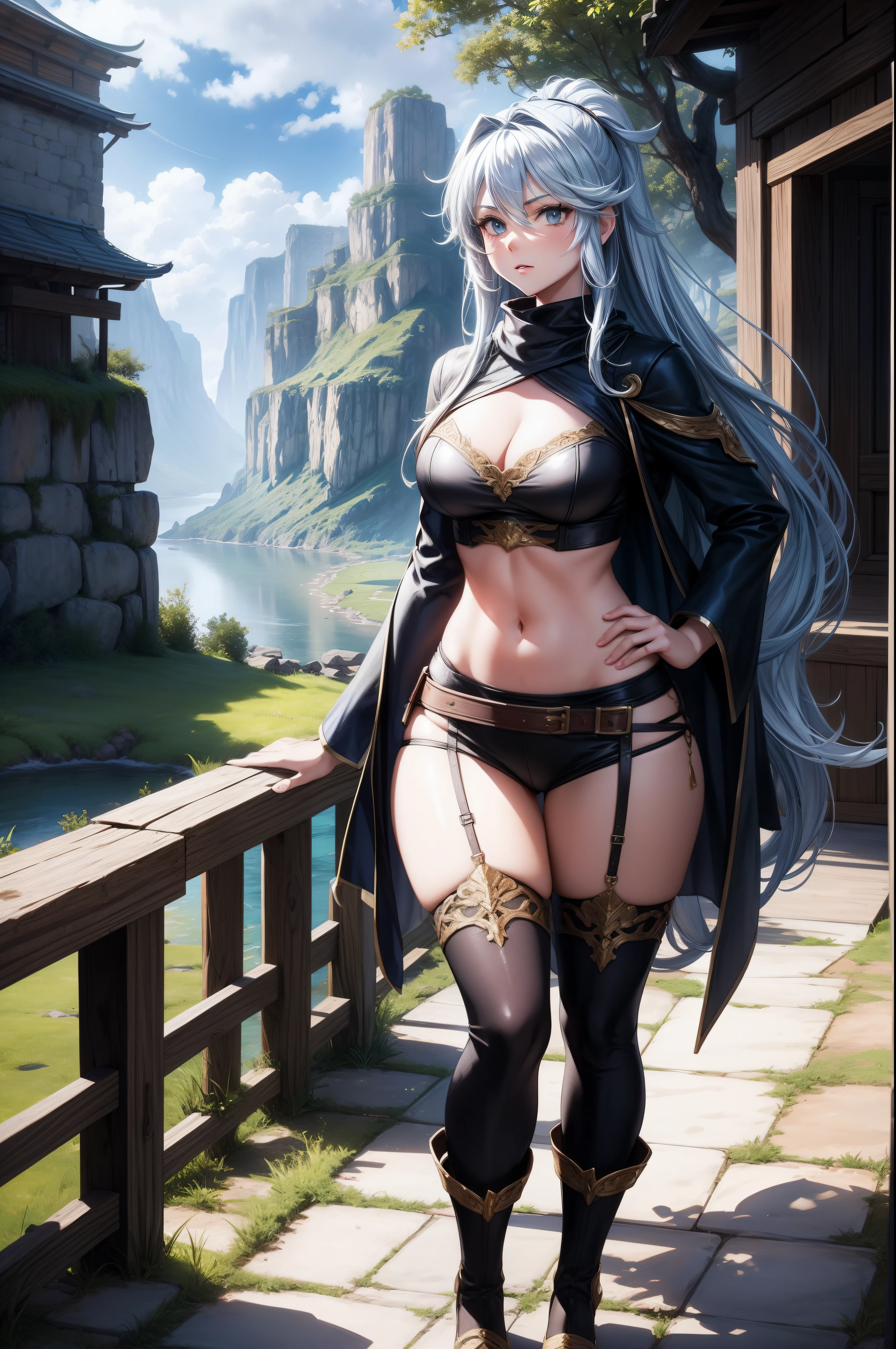 Create character drawings that fit your game,Character standing drawing,femele,prette,Lingli,Raised sexy,adventurer,Lovely
