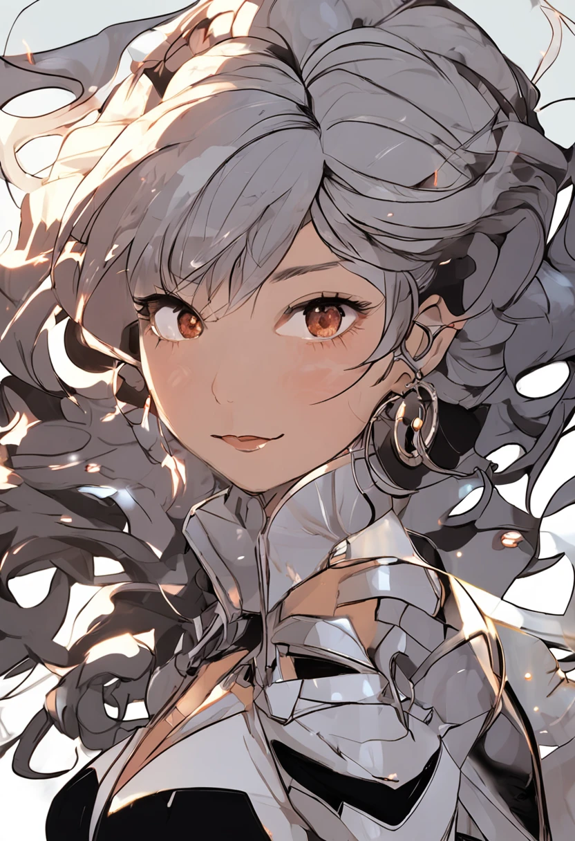 ((((A young woman))), O Anime, ( olhos verdes), (cabelos pretos), Nice face, sorriso, O corpo perfeito, , (((Morena))), seios grandes, ((tmasterpiece, melhor qualidade)), illustartion, Ультра деталпазированная 8k, fotorrealista, foco nítido, Altamente detalhado, professional lighting, Maquiagem brilhante, red-lips, Toenails and fingernails are varnished, (pele escura:1,2), Jaqueta universal, cargo pants, Botas de combate, INDIAN, Capuz, baixa estatura, (Afrocuria) outer space, uma nave espacial, pele escura, INDIAN WOMANa, Cosmic explosion, cabelo africano, dragas, Uma pessoa excessivamente curiosa, chave de fenda, Uma pessoa excessivamente curiosa, broca, Ferro de Solda