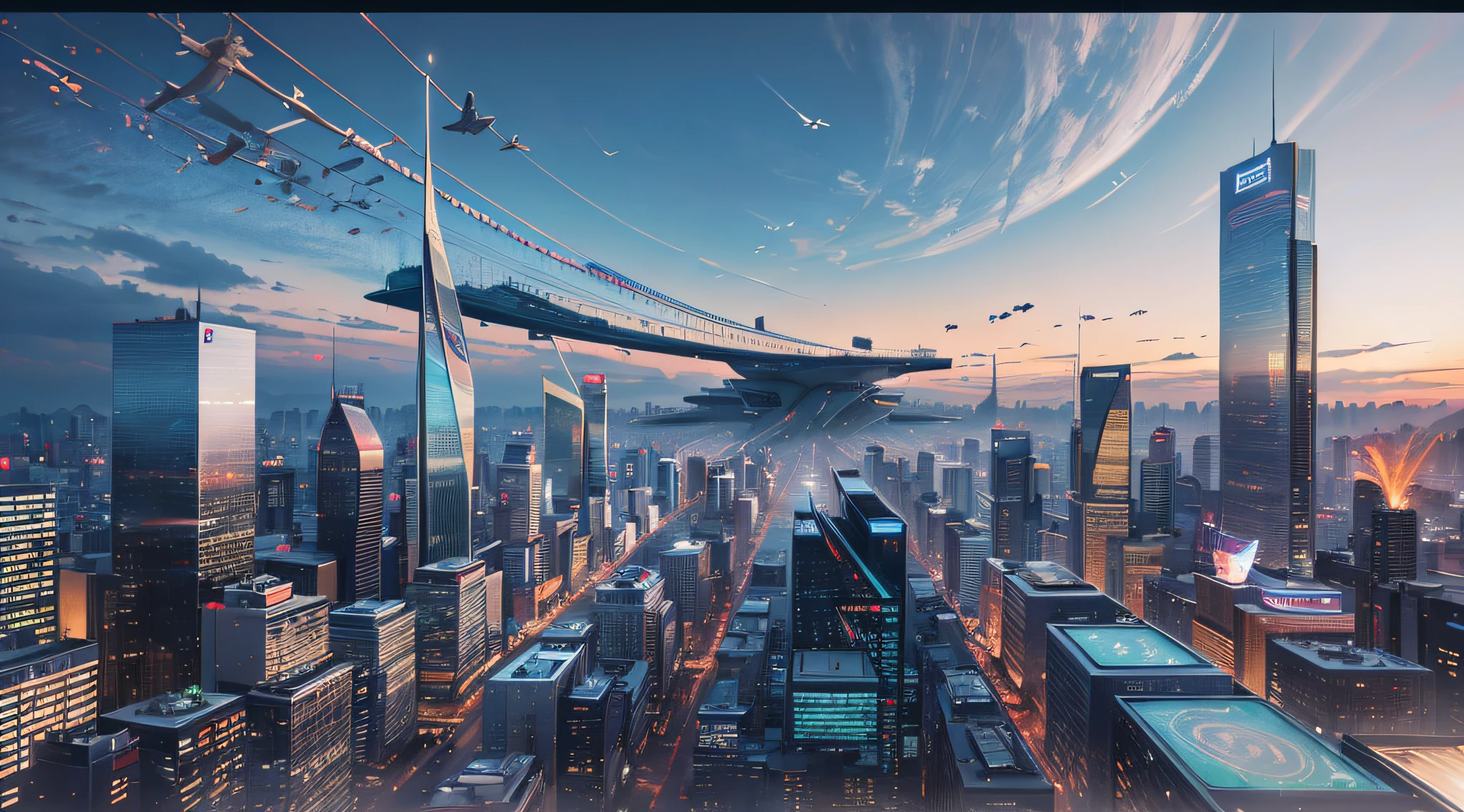 The unique and artistic buildings of Future Seoul are in harmony with nature, and the future city of Seoul is home to cutting-edge architecture and trendy culture. Numerous large hologram advertising screens and many people, #Architectural Art #Future 2100 Seoul Mega City #Many People #Flying Car. High quality and contrast photography, Unreal Engine 5, wide viewing angle, depth of field, ultra detail skin, color correction, crazy detail, color correction, surrealism, true live (highest quality, masterpiece, 4k, ultra detail, sharp focus, 8k, high definition, Incredibly detailed, composite: 1.2)