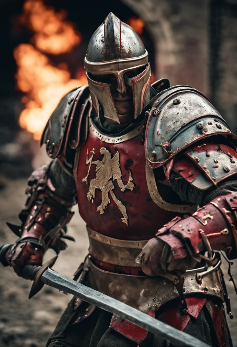 Spartanischer Krieger, fighting , Bloody armor, Epen, 8k Gladiator