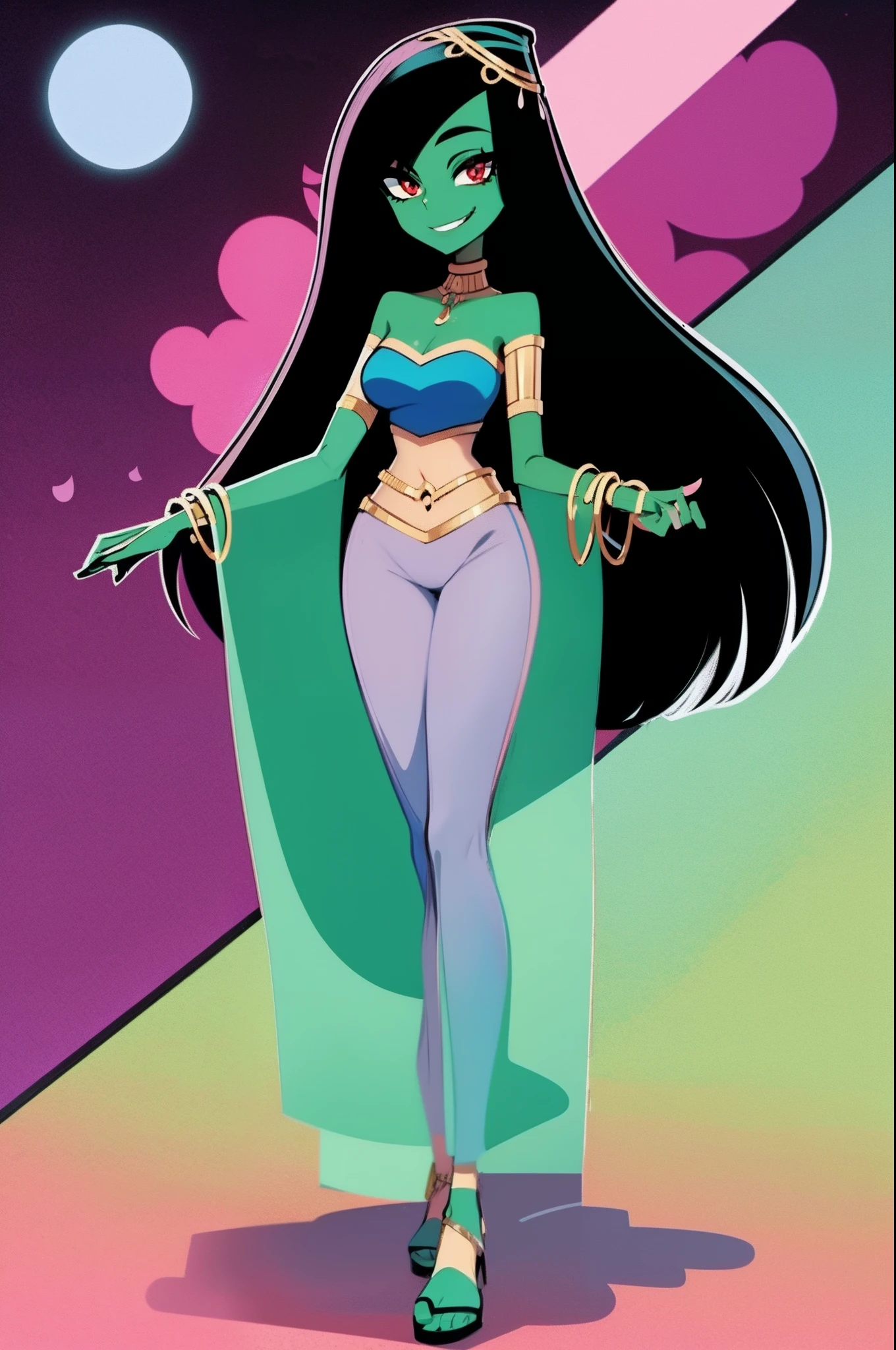 Desiree_Danny_Phantom, standing, smile, full body , feet