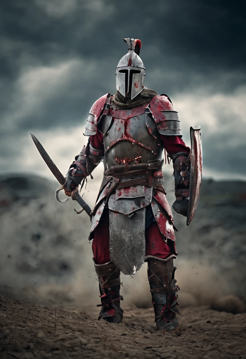 Spartanischer Krieger, fighting , Bloody armor, Epen, 8k Gladiator