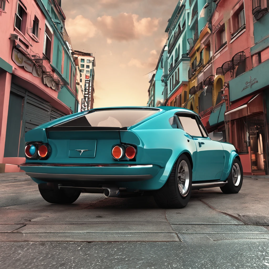 Una pegatina minimalista con el logotipo del coche