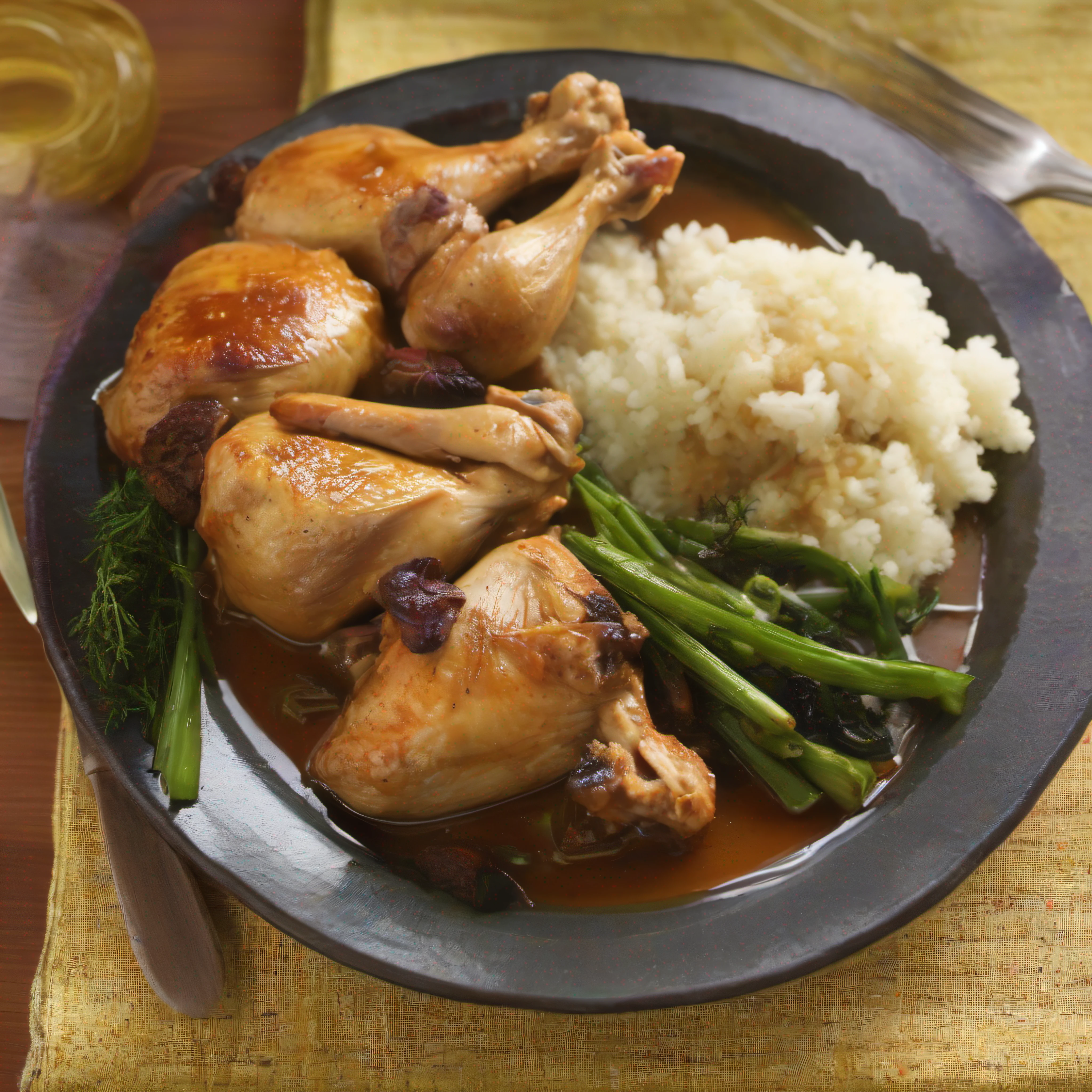 Braised chicken