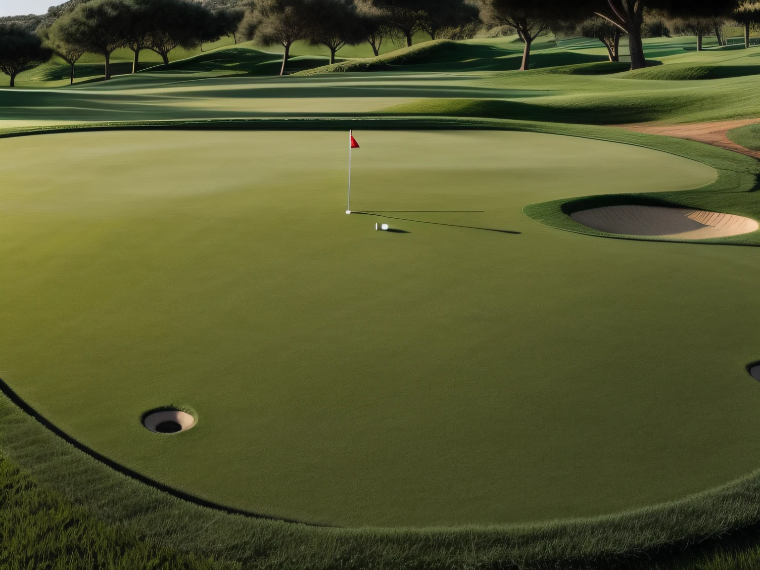 "campo de golf, Maximum quality and detail, Ultra-defined grass and holes, UHD"