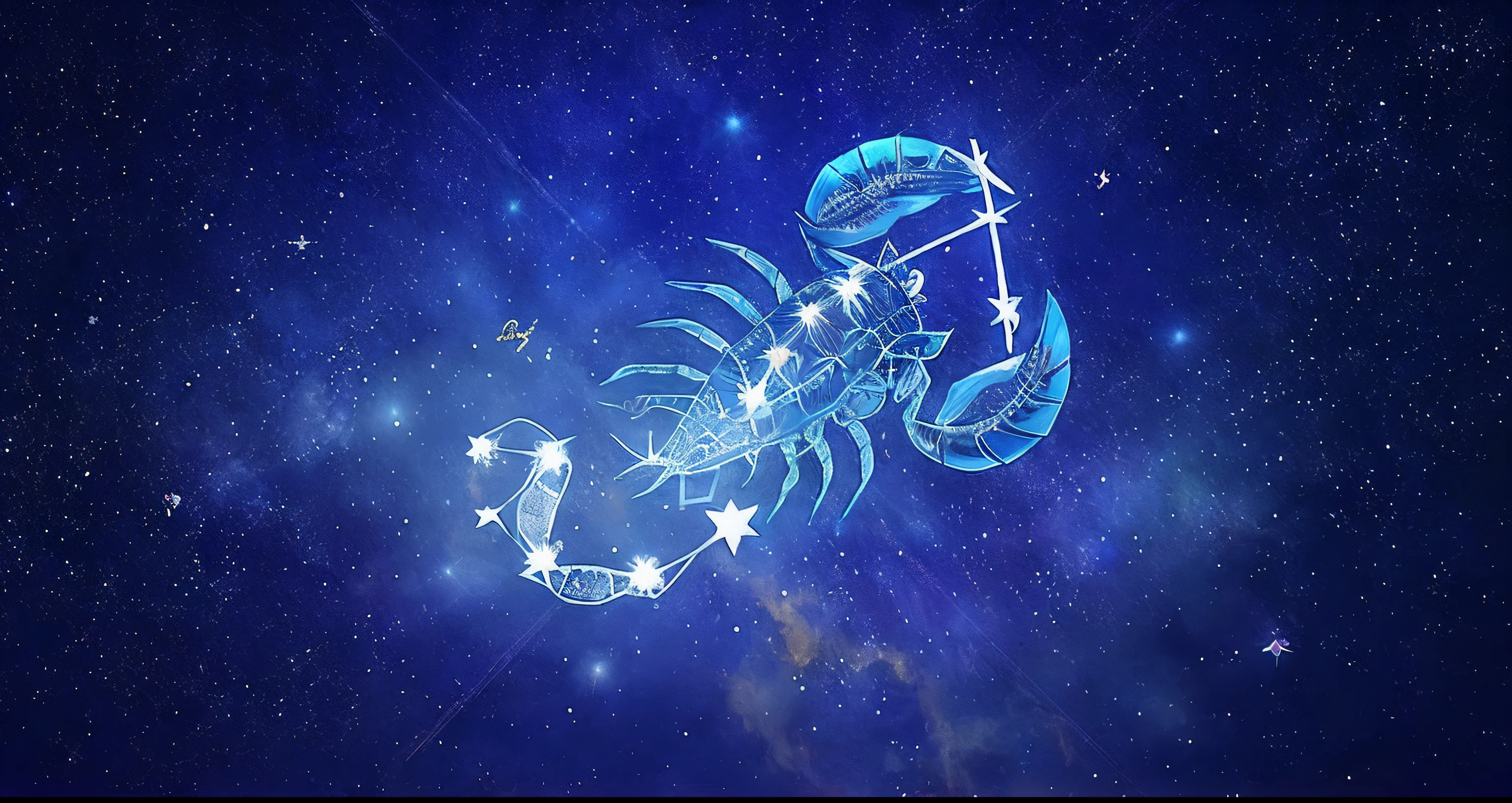 Constellation of the scorpion in the starry sky, constellation, unknown zodiac sign, Scorpion, astrology, zodiac libra sign, rendering, constellation, Zodiac signs, illustratio, illustration!, ❤🔥🍄🌪, with a star - chart, scientific depiction, Aries constellation, mkscorpion, illustratio, the stars are fish in the depths