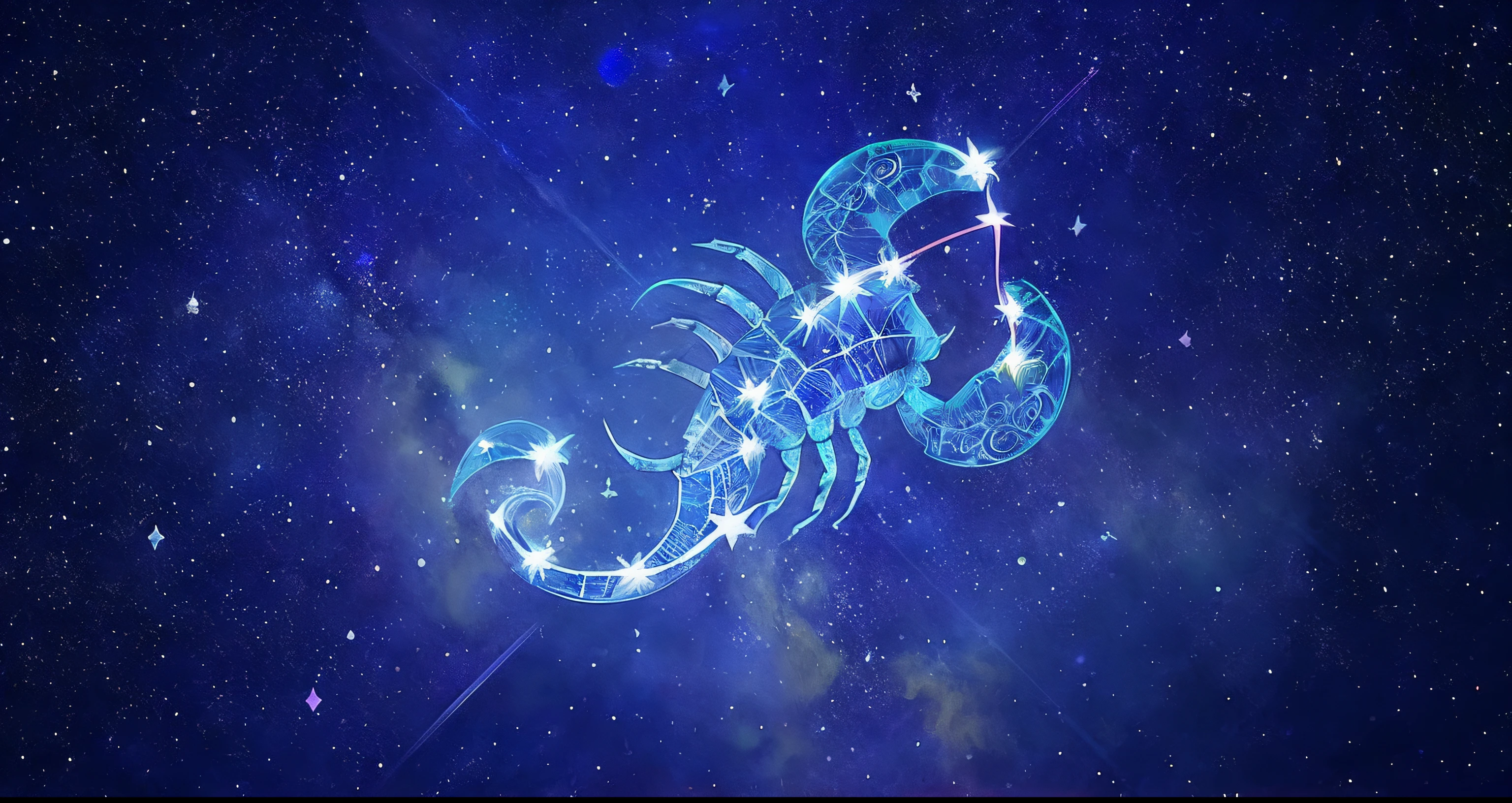 Constellation of the scorpion in the starry sky, constellation, unknown zodiac sign, Scorpion, astrology, zodiac libra sign, rendering, constellation, Zodiac signs, illustratio, illustration!, ❤🔥🍄🌪, with a star - chart, scientific depiction, Aries constellation, mkscorpion, illustratio, the stars are fish in the depths