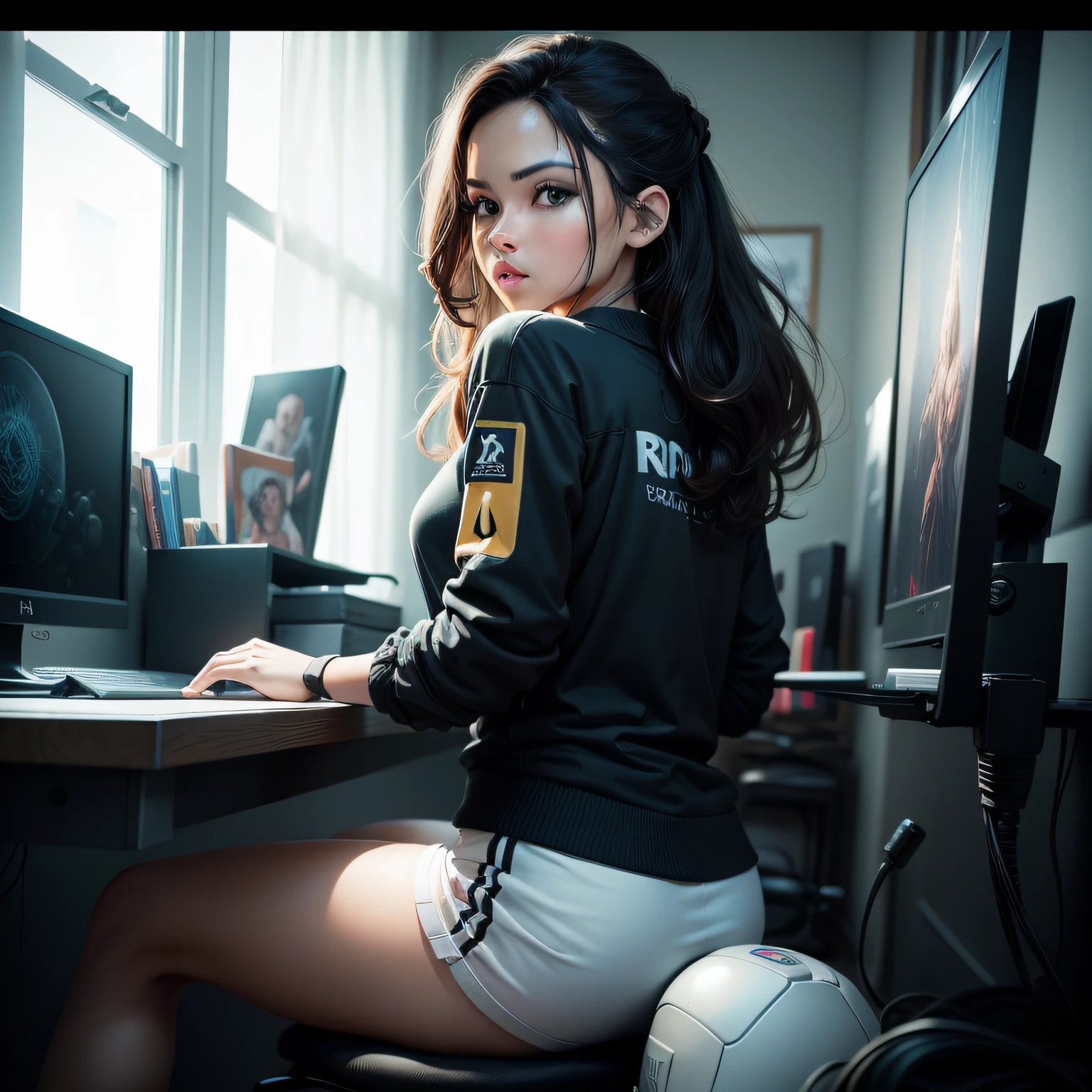 Computer game Anreal Turnament, photo realism, Freeze frame