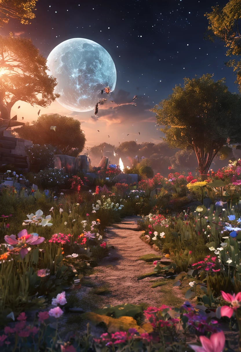 Master-Teil, splendid, Landschaft, (((NICHT_HumaNICHTs))), Nacht, Blume, Garten, Sternenhimmel, Konstellationen, Atemberaubend, ansehen, Wasser, hot, cozy, Friedlich, Meteor, kosmisch, Zauberei, Zauberei, Partikel, Gerade, ((Firefly)) [Minecraft]