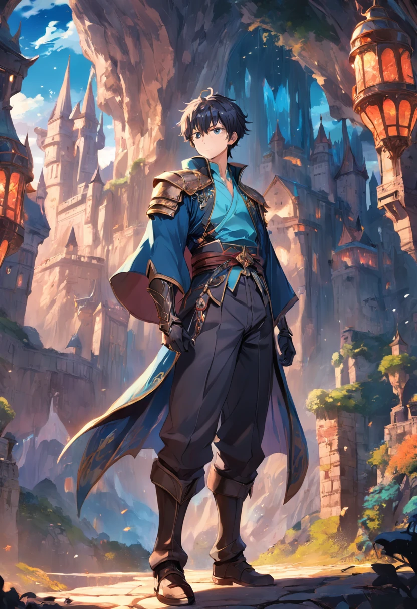 short detailed hair,Male characters,shoun,male people,Not serious,Magical fantasy,Western fantasy,Castle fantasy,Castle
