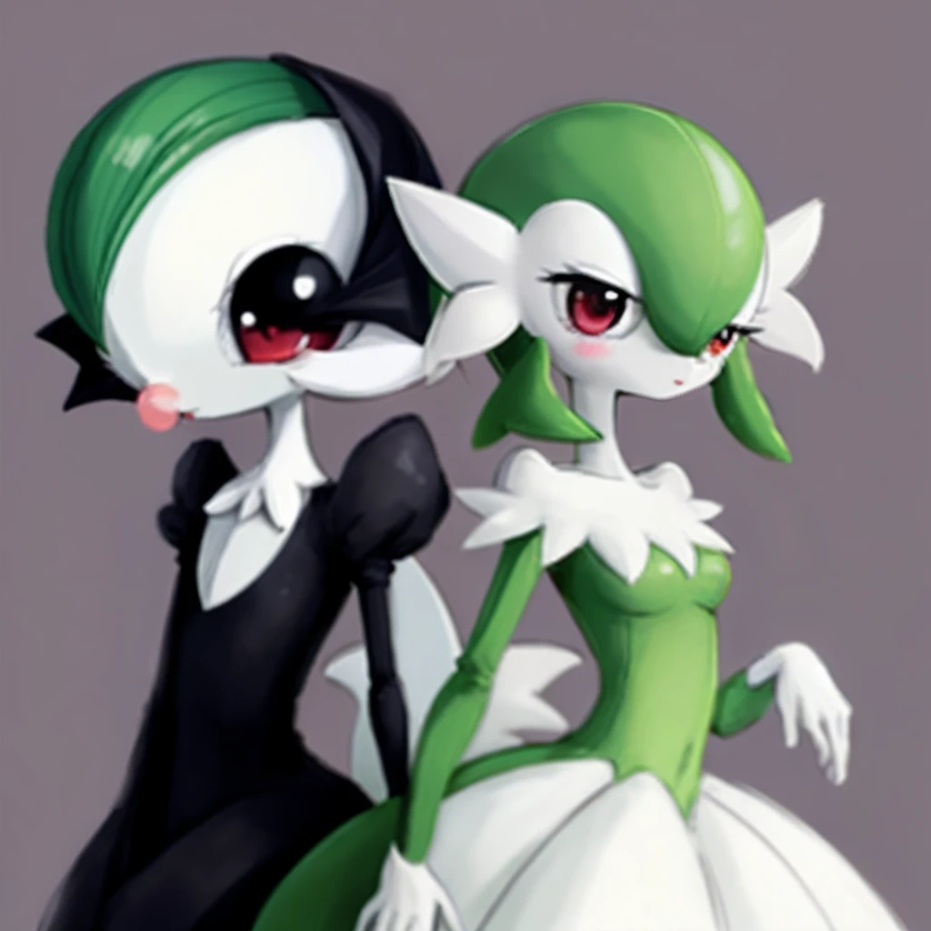 1 boy, Gardevoir, bedroom, fat ass, wide hips, curvy, flat chest, femboy, shortstack, red eyes, black hair, full body, voluptuos, masterpiece, ultra high quality, detailed hands, detailed body, doggy style, bulge, thong, side view