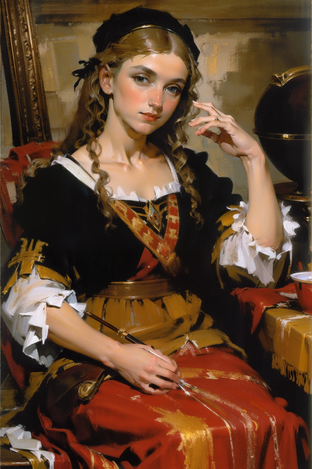 Oil paints,acrycle painting,tmasterpiece,Renaissance style,best qualtiy
