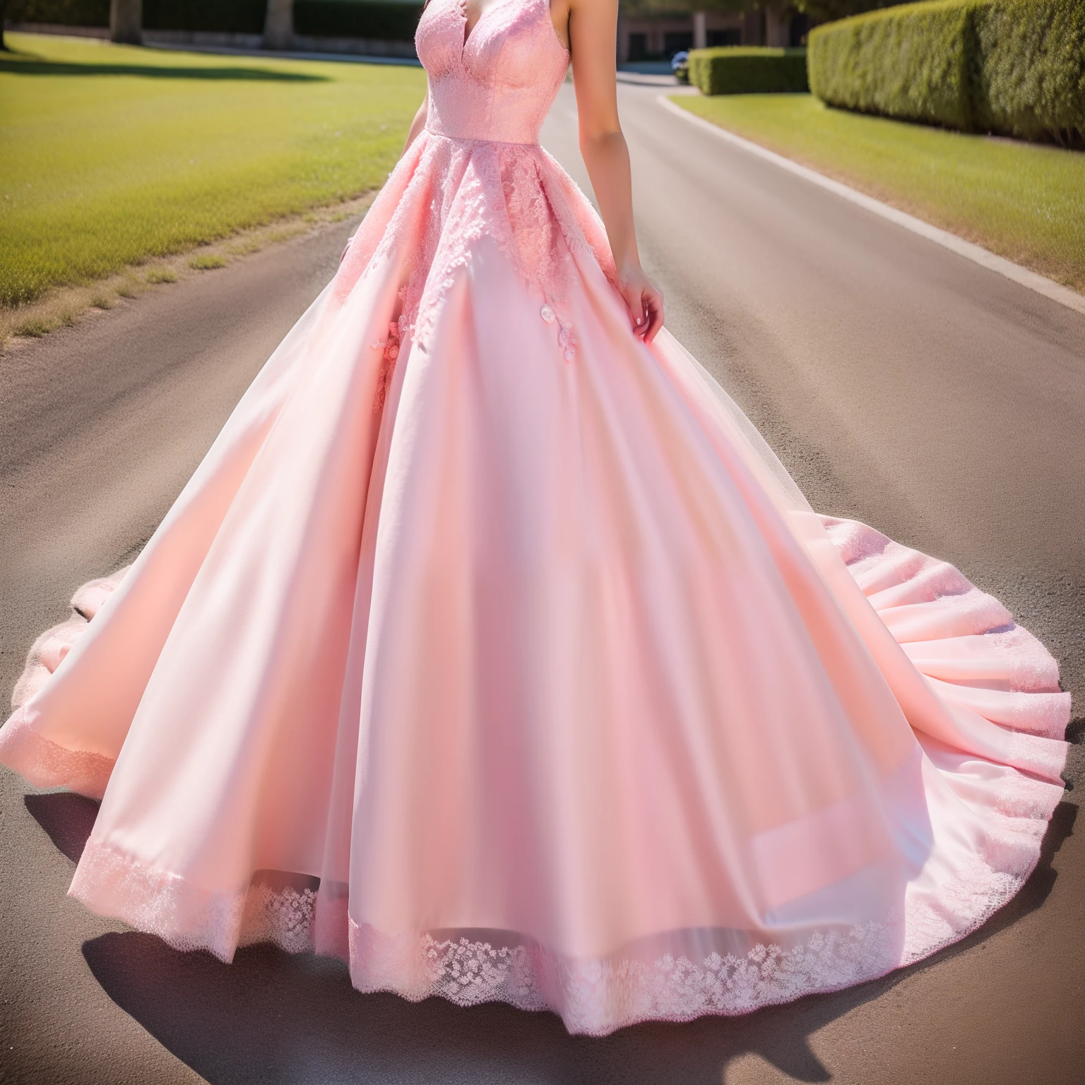 Glamour, vestido de cetim, Este, organza vestido rosa, Primavera elegante, dress pink, vestido fora do ombro fada, pearls necklace, Romantic