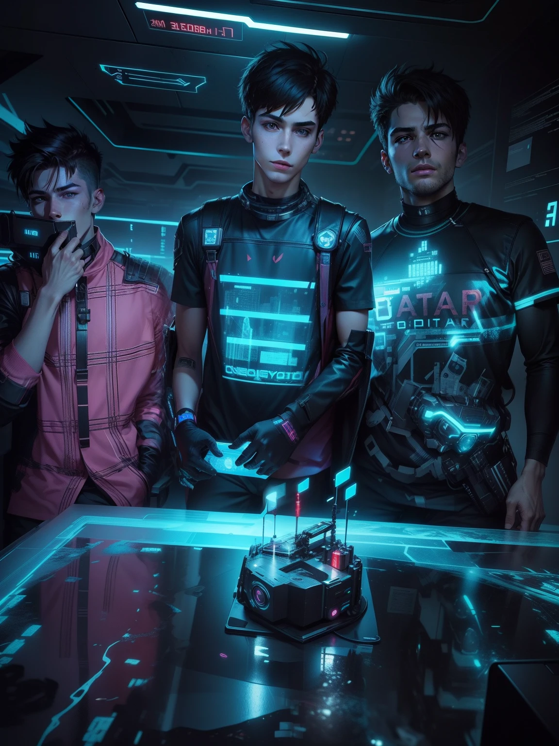 Cyber punk, realistic face, smart boy, realistic, 8k quality, Birthday boy,