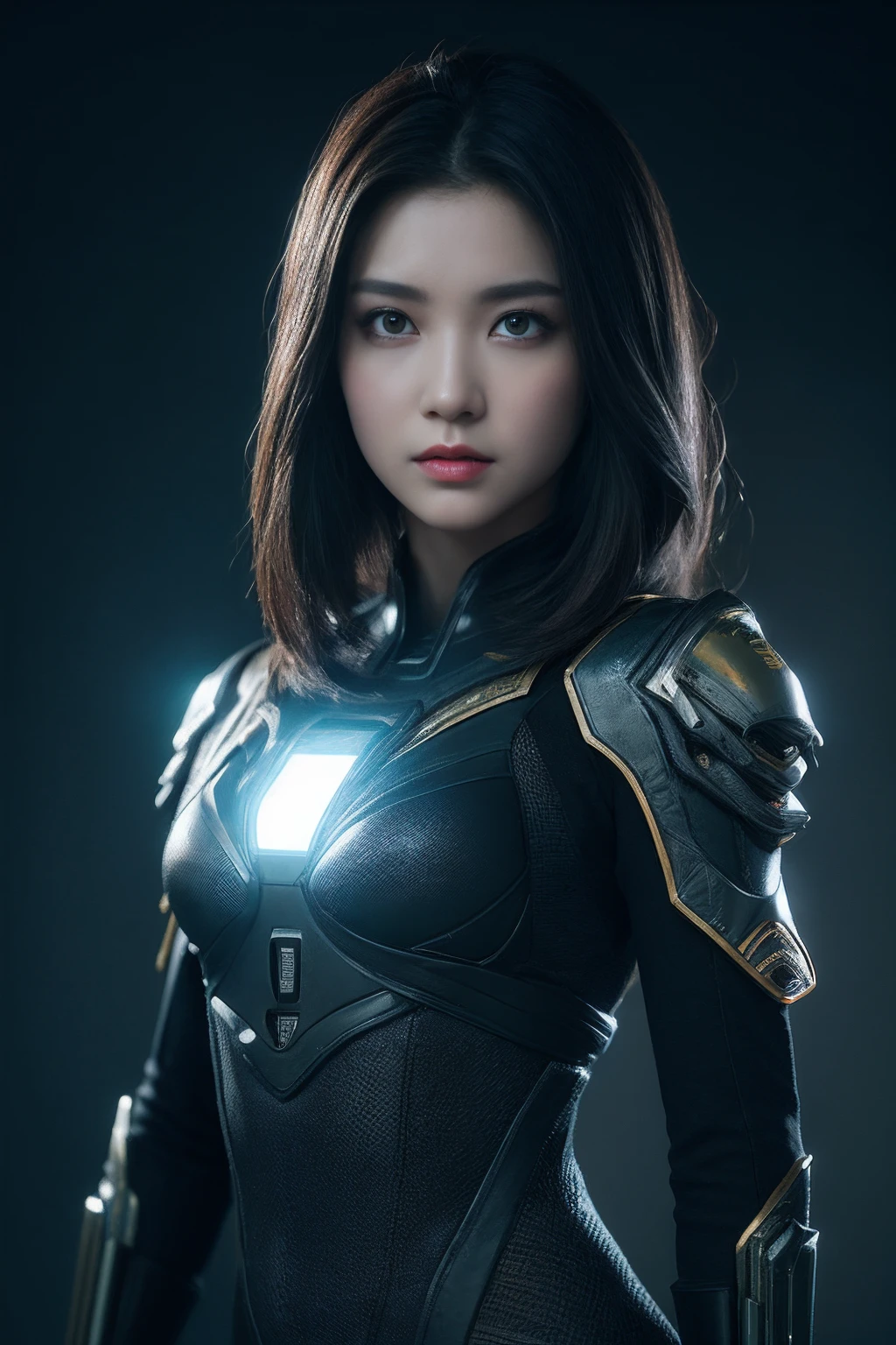 ,3D, A beautiful cyberpunk female image,battledress,hdr(HighDynamicRange),Ray traching,NVIDIA RTX,Hyper-Resolution,Unreal 5,Subsurface scattering、PBR Texture、post-proces、Anisotropy Filtering、depth of fields、maximum definition and sharpness、Many-Layer Textures、Albedo e mapas Speculares、Surface coloring、Accurate simulation octane rendering of light-material interactions、Two-colored light、largeaperture、Low ISO、White balance、the rule of thirds、8K raw data、blackstockings。