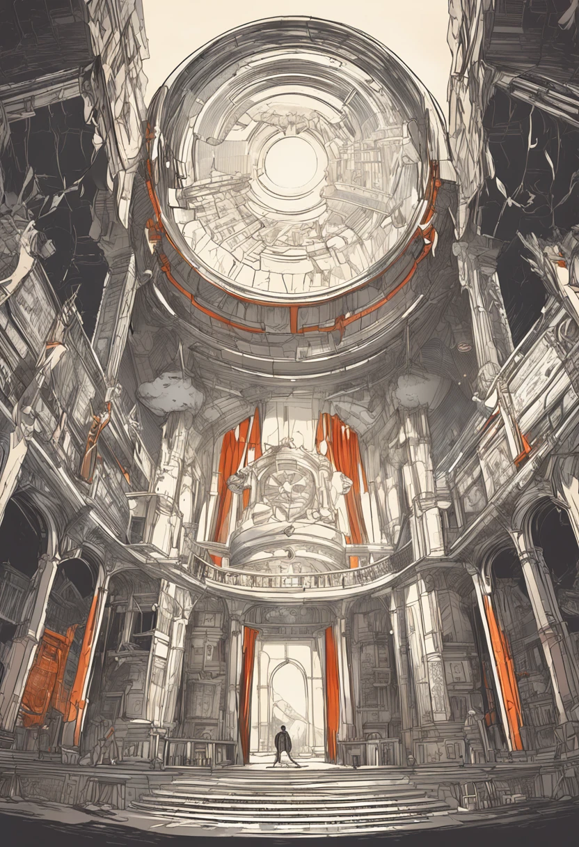 , (masterpiece:1.2), best quality,PIXIV,logo, book, white background, no humans, simple background, open book, watermark "CurioVerse", solo, logo, english text, floating object It can include elements related to Knowledge, Discovery and Curiosity.