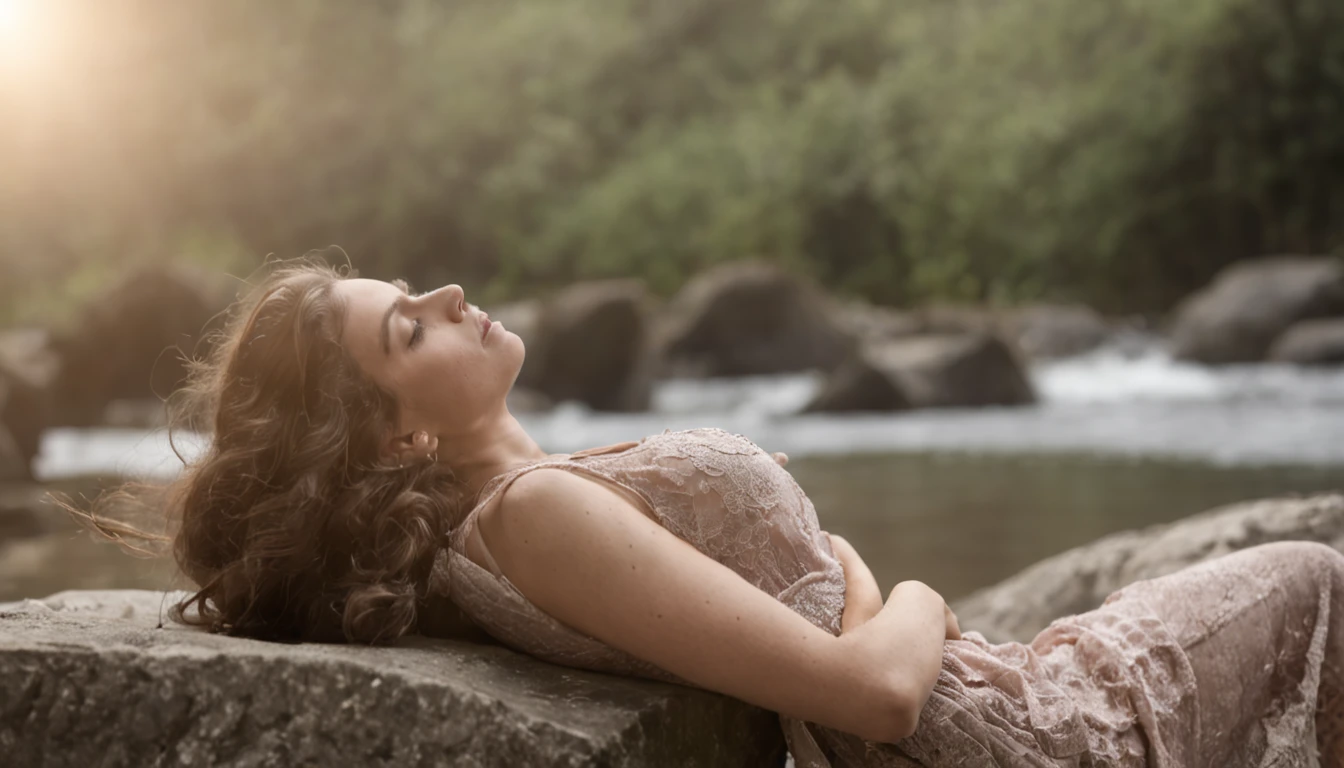 Com o tempo, The waters of the river were shaping the stone. Elas a tornaram mais forte e mais resistente.
A pedra crescia a cada dia, and his dream seemed more and more possible.