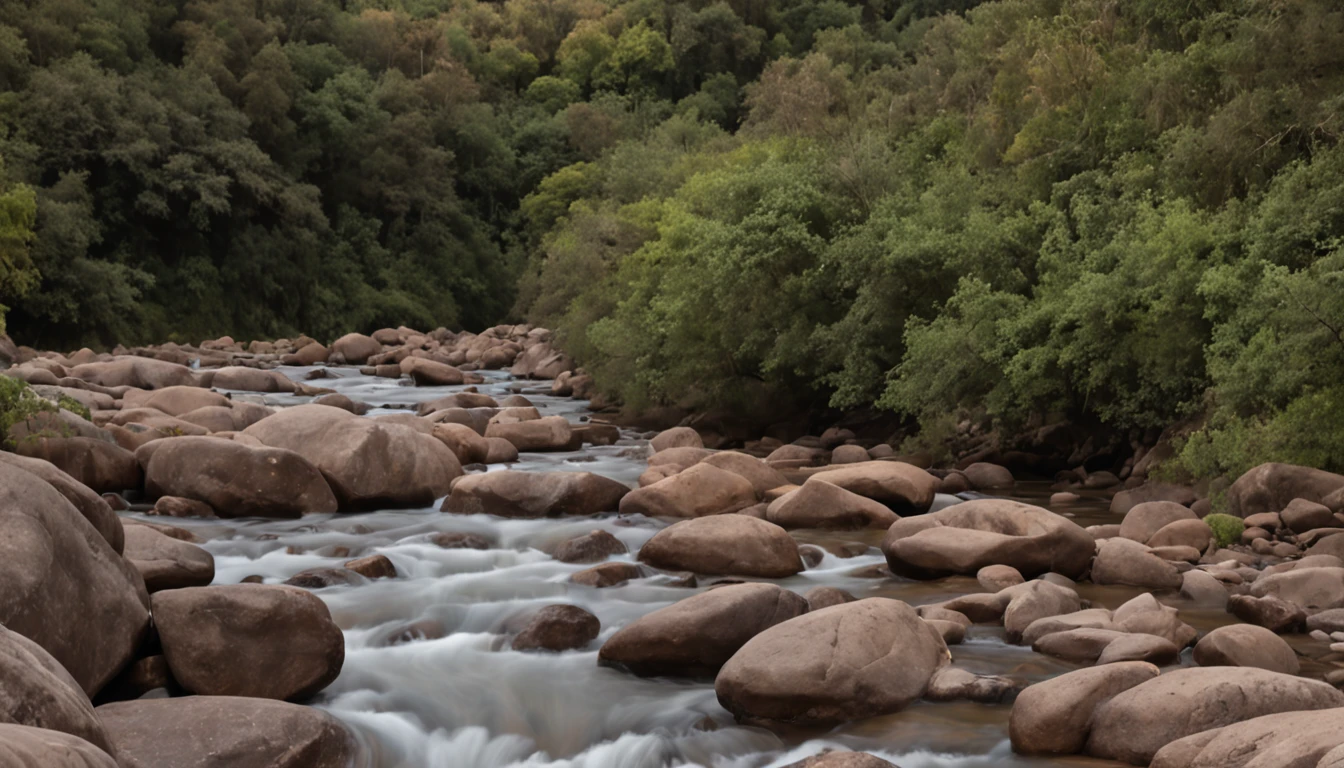 Com o tempo, The waters of the river were shaping the stone. Elas a tornaram mais forte e mais resistente.
A pedra crescia a cada dia, and his dream seemed more and more possible.