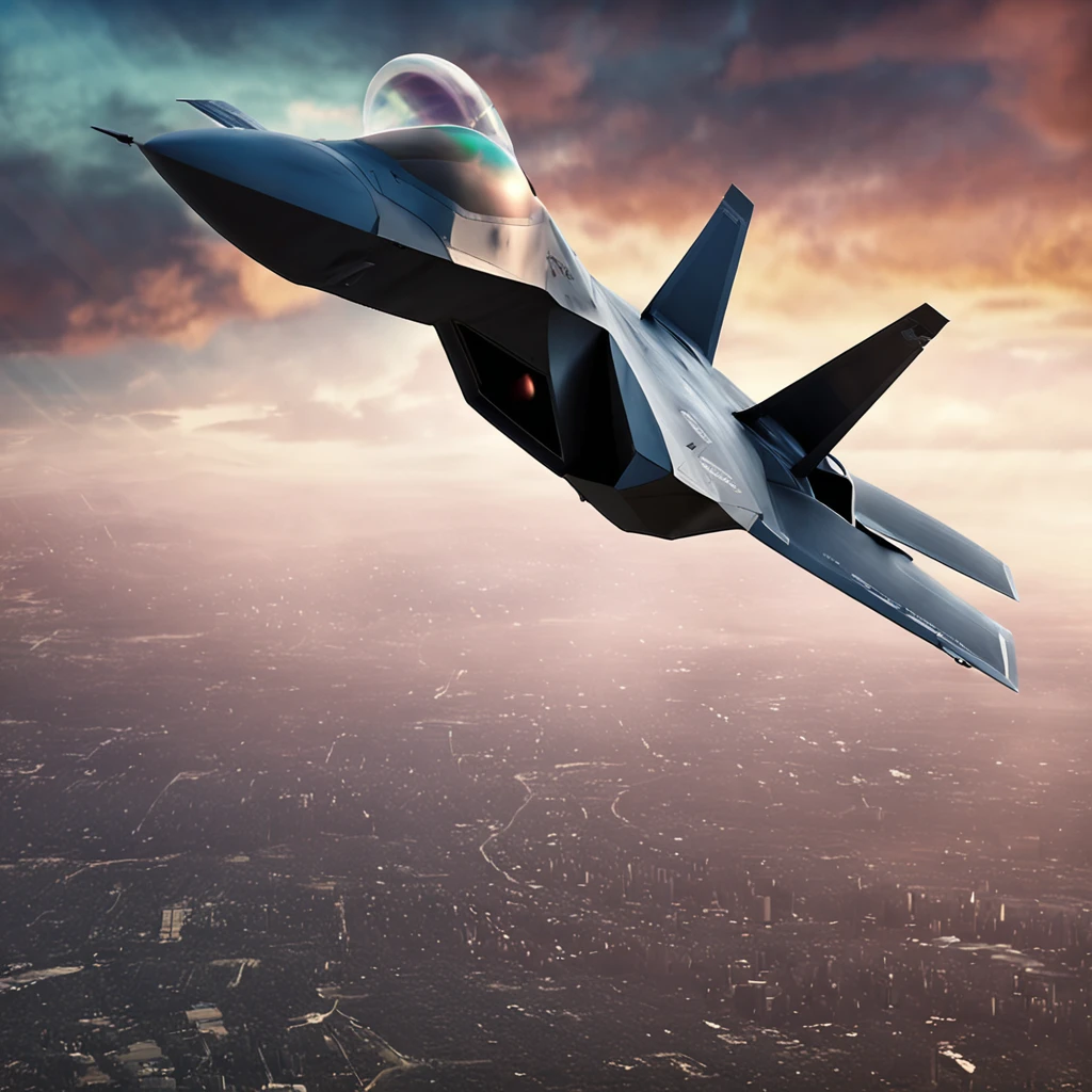 f-22 raptor, fly in sky, realistik