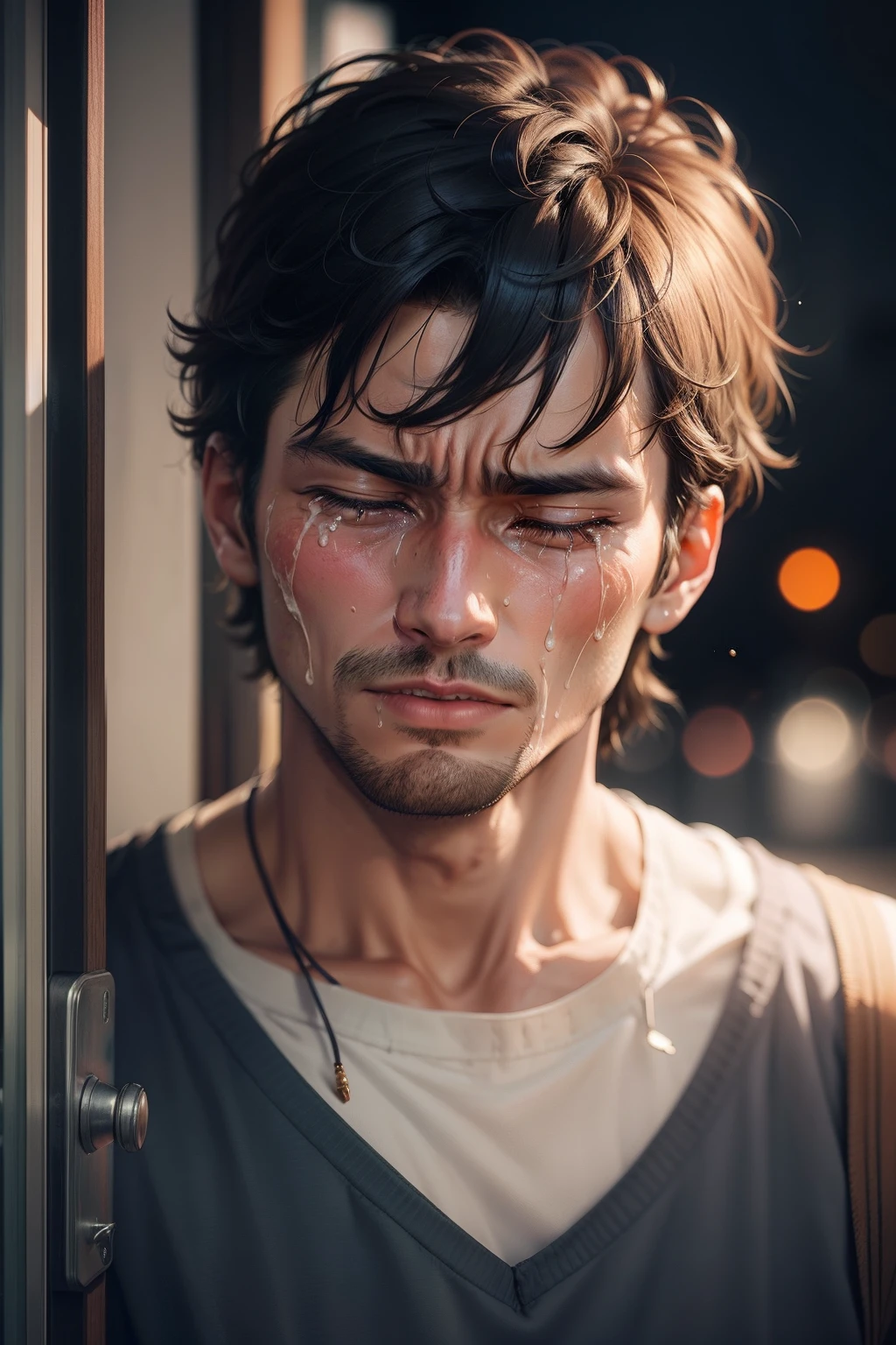 man crying