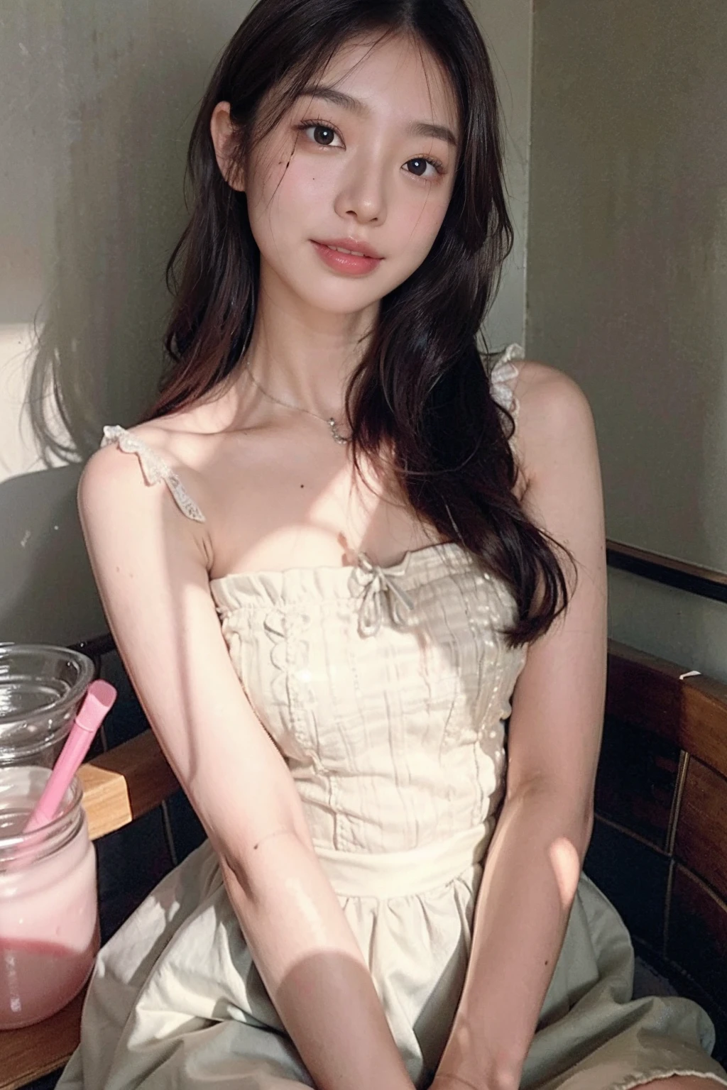 14years, Adorable, Japan Girl, 14years,Smile,Curtsey, (frilled white dress:1.2) , hair scrunchie, Twin-tailed , (High color saturation,catchlight:1.0), (highlydetailed skin), (Best Quality:1.0), (超A high resolution:1.0) ,(photographrealistic:1.0), (ultra-detailliert:1.0), (8K, Raw photo:1.1), ( downbrouse:1.0),(See-through)