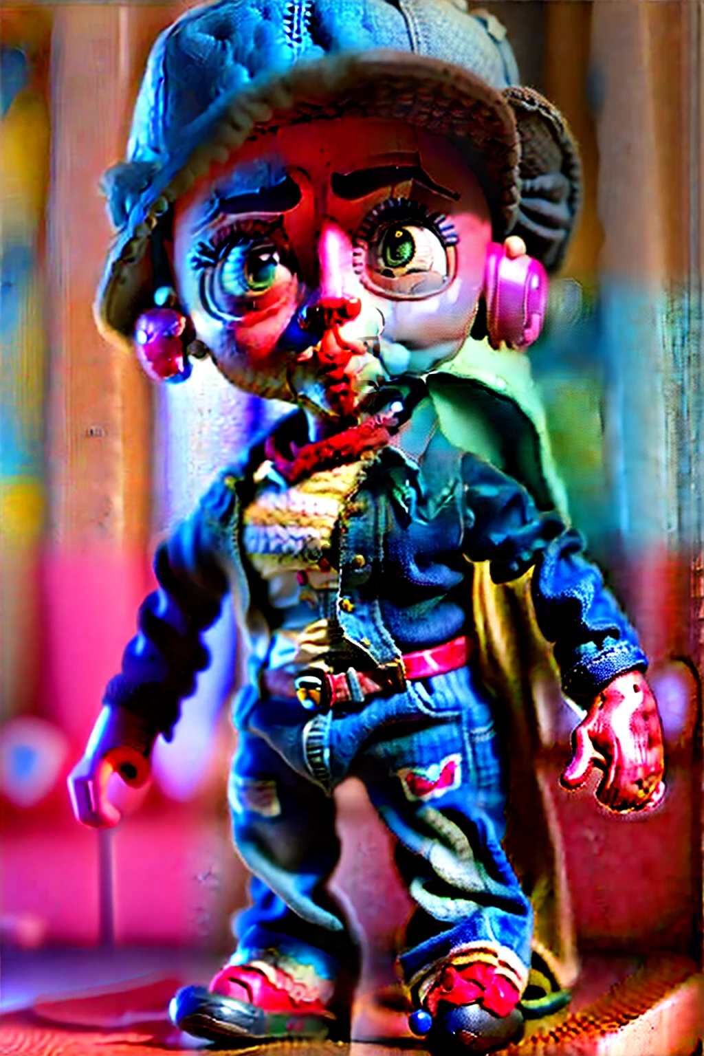 Straight Pose Create a Full Body Children's Movie Animated Doll, para eu poder mexer o corpo dele em outra IA, tem que ser de corpo inteiro, including head, Arms, pernas, feets, corpo inteiro, foto ultra realista -- Ar 9:16
