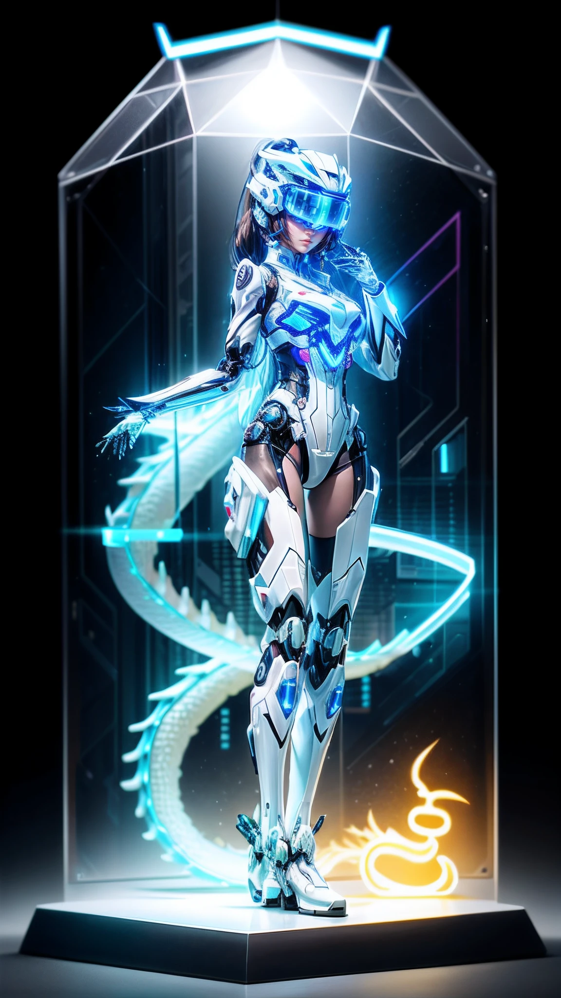 A lovely woman in skin tight cyber armor, posing with high tech weapons, star light gleaming, action poses, advanced futuristic technology, cinematic lighting, intricate details, photorealistic, 8k, hyper detailed, dramatic composition, dynamic energy, cinematic atmosphere, vibrant colors, moody lighting, sci-fi, digital art
