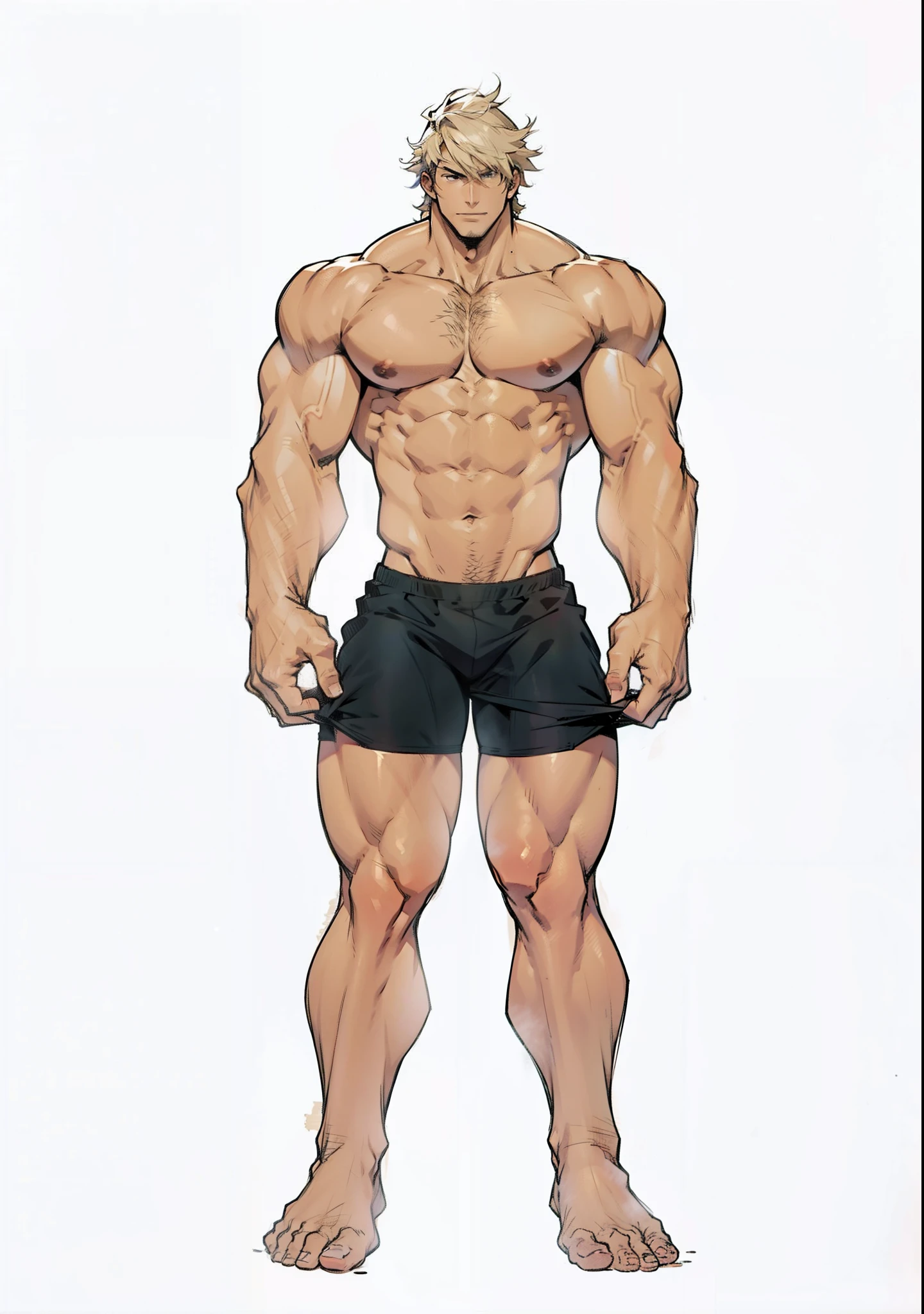 Gere uma imagem de arte estilo anime de um homem
