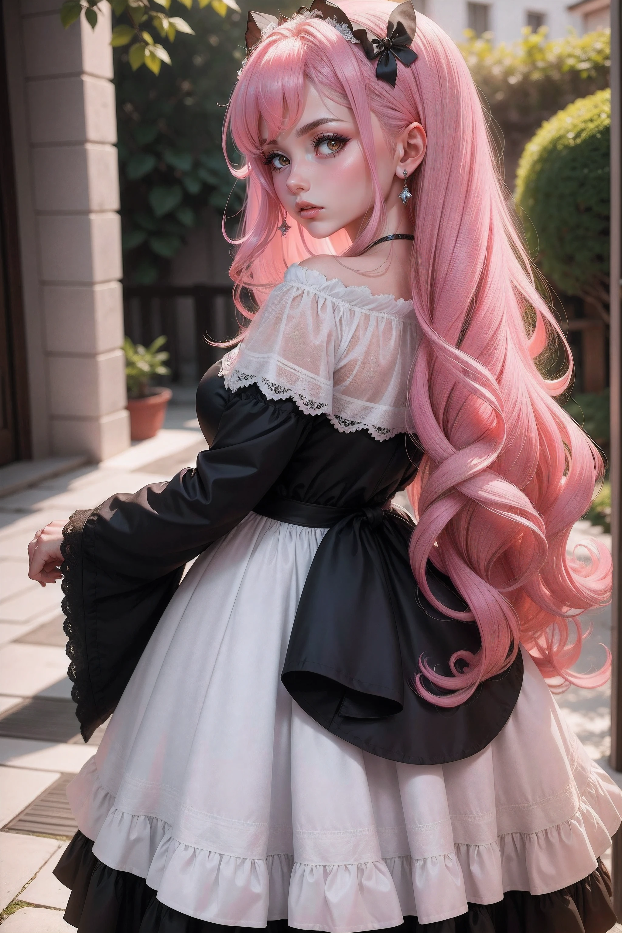 (bela garota de cabelos rosa, anime)