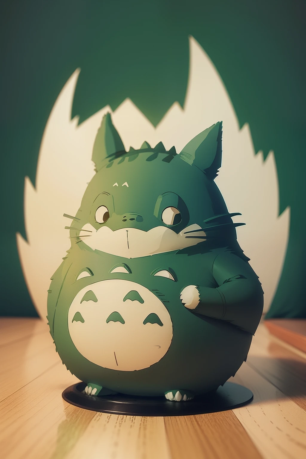 papercut style of studio ghibli totoro