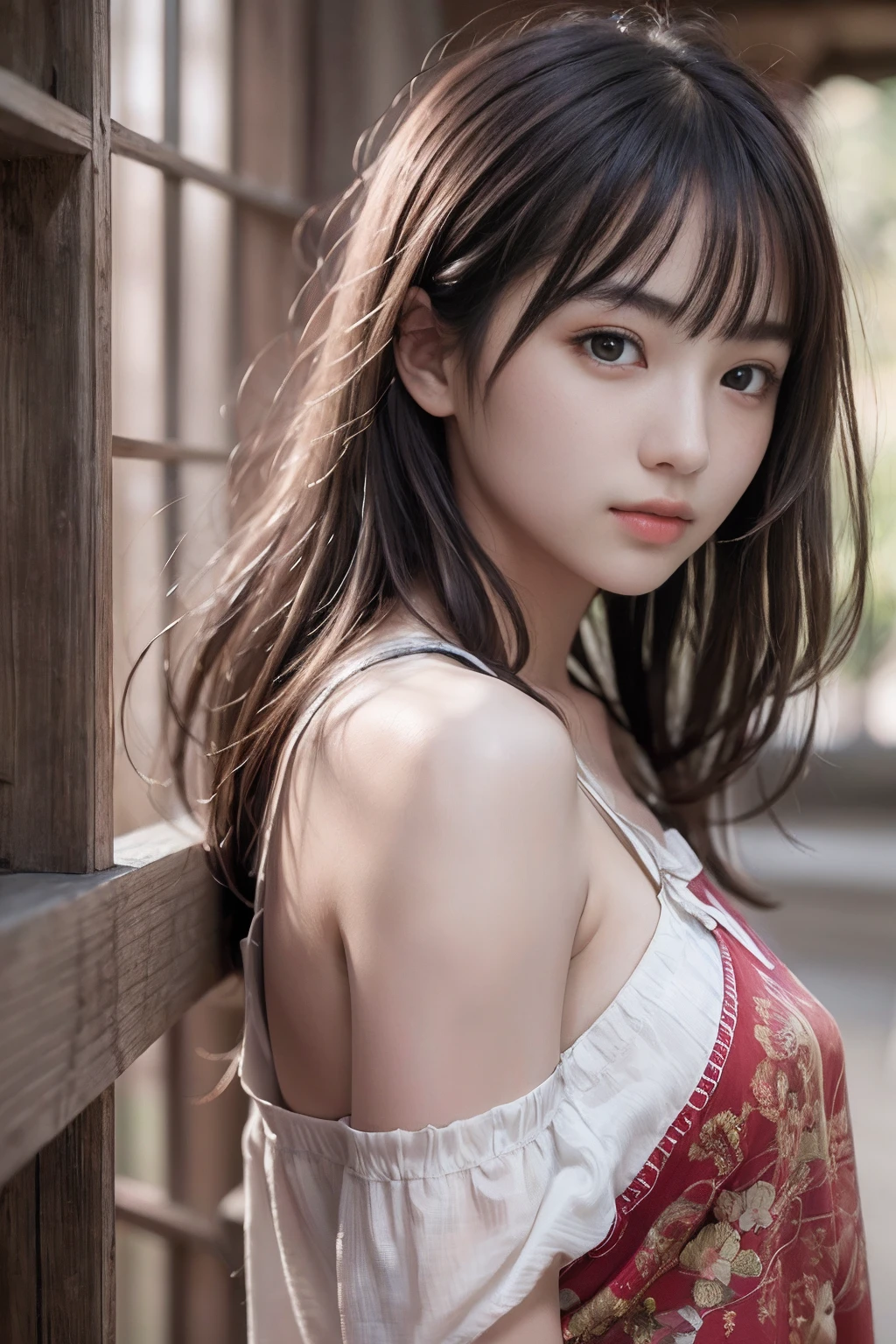 Best quality,masterpiece,ultra high res,(photorealistic:1.4),1girl,shoulder,charming,Looking at the camera,
