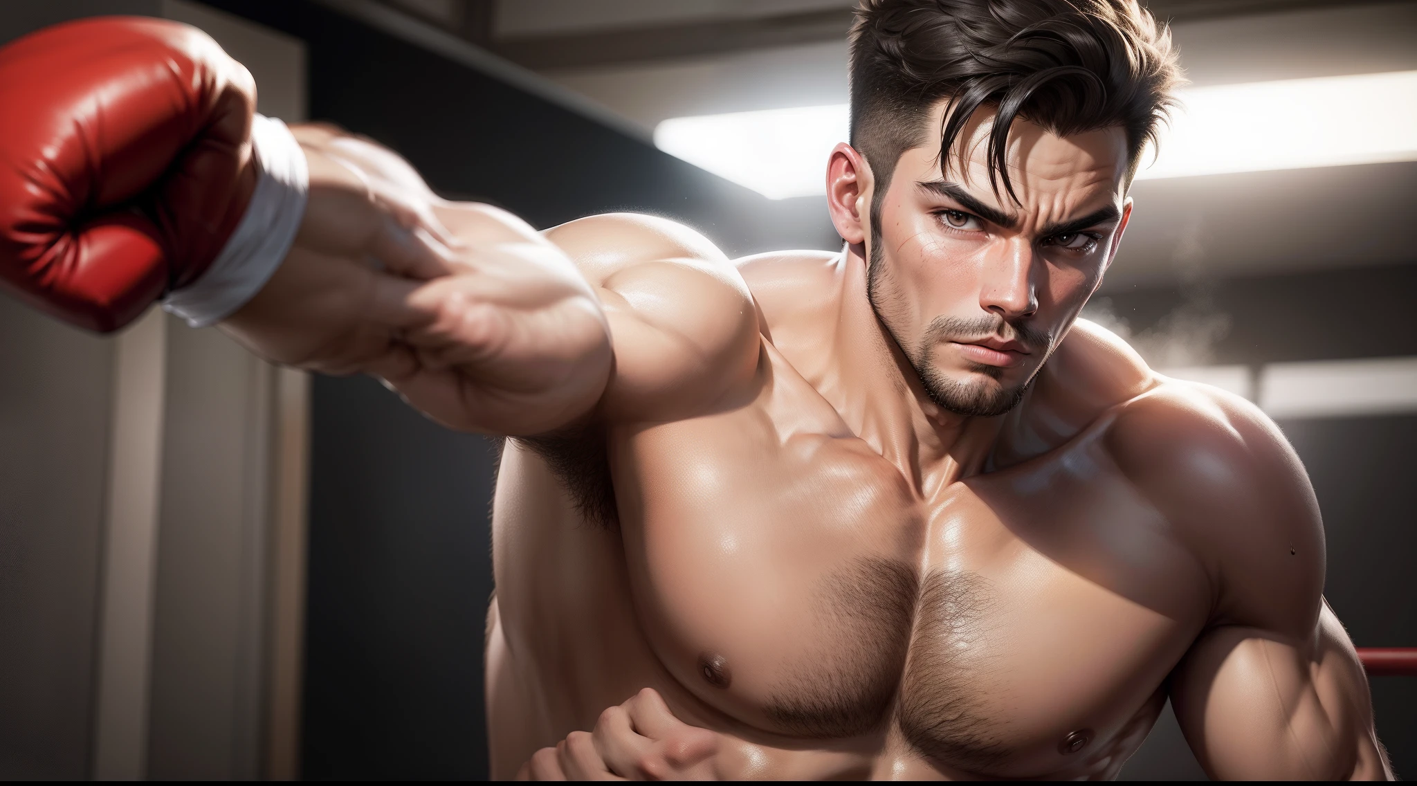 Foreign boxer,sportrait,robust,Mighty,One guy