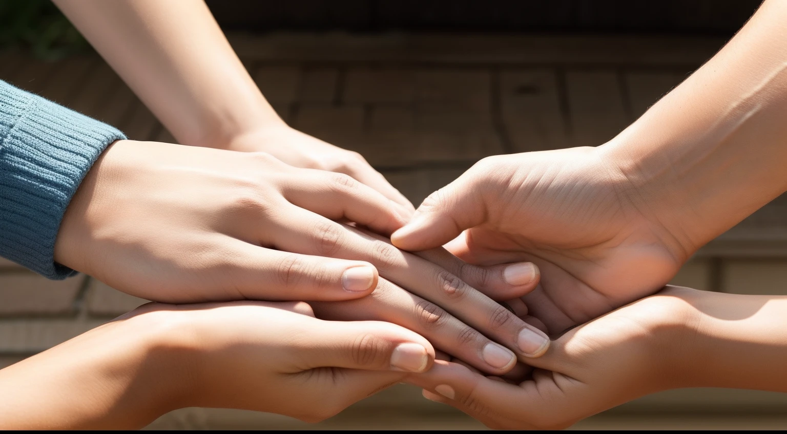 An image of two hands reaching out to each other in a gesture of support and mutual help. This would symbolize the willingness of humble people to serve others and put the welfare of others before their own, highlighting understanding and empathy in relationships.