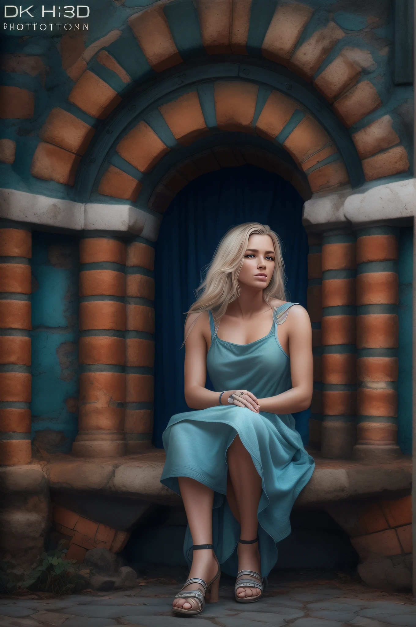 beautiful Swedish university, blonde, full body, outside on the street, (((thin, small))), photorealistic, photo, masterpiece, realistic, realism, photorealism, high contrast, digital art trend photorealistic on Artstation 8k HD high definition detailed realistic, detailed, skin texture, dressed with a blue lioncloth, hyper detailed, realistic skin texture, armour, best quality, ultra high resolution, (photorealistic: 1 . 4), high resolution, detailed, raw photo, sharp Re, by Lee Jeffries Nikon D850 Film Stock Photography 4 Camera Kodak Portra 400 Lens F1.6 Rich colours Hyperrealistic texture Realistic dramatic exposure IrrealEngine Trend in Artstation Cinestill 800,