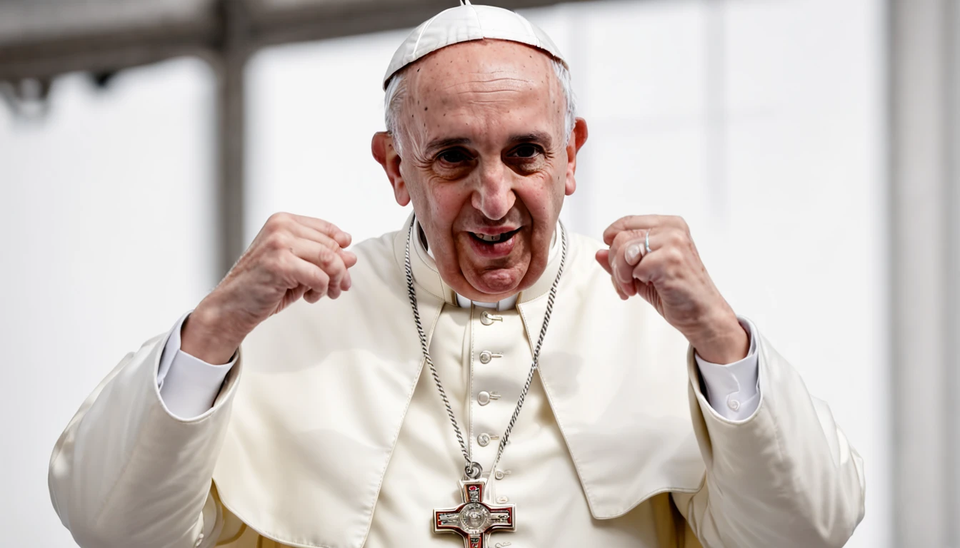 papa francisco lutando boxe relista