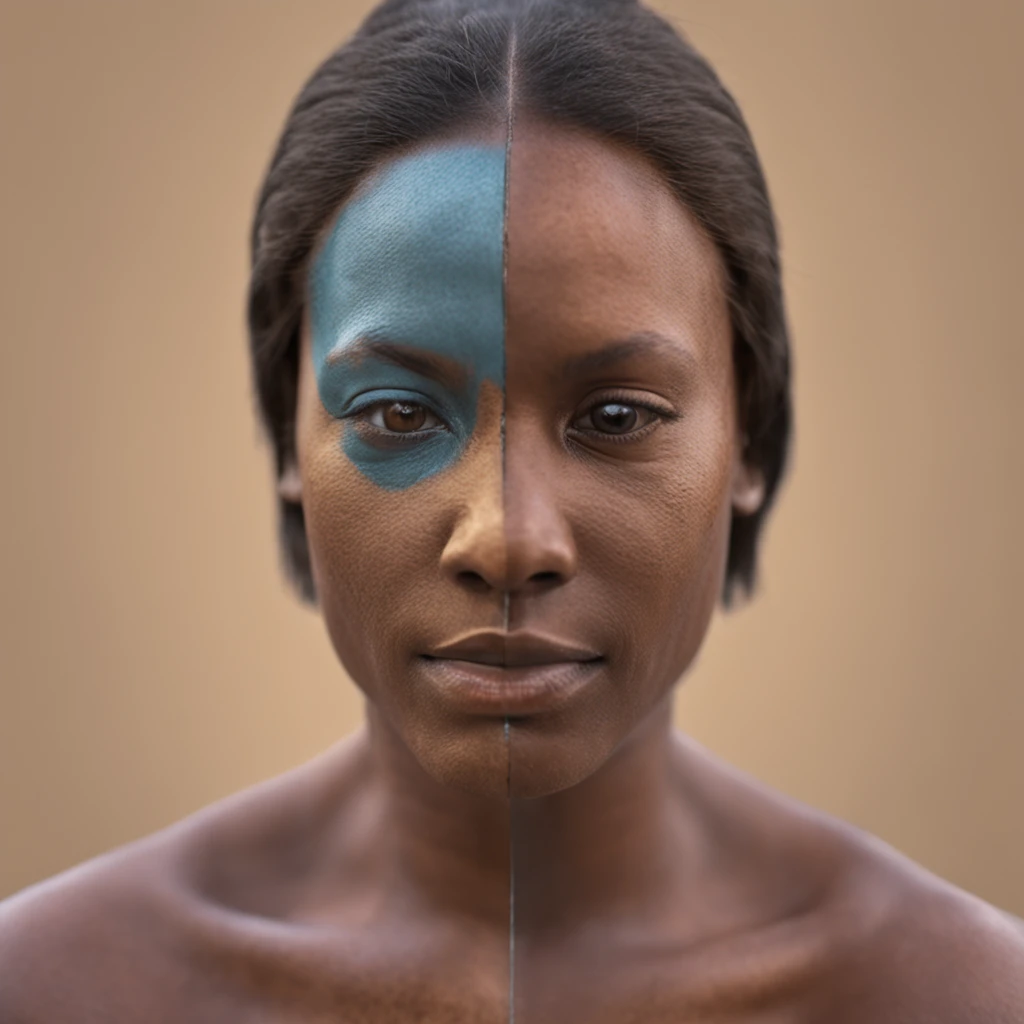 simple human face, close=up, different skin, eyes, face shape, skin colors, religion