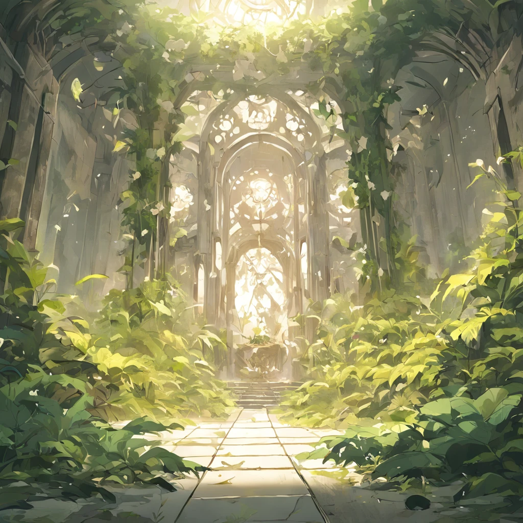 (White background:1.4),(Ruins are covered with bizarre vegetation. These plants bloom peculiar flowers and have roots that extend inside the buildings),(paper art:1.3, Quilted paper art:1.2),( reasonable design, Clear lines, High sharpness,Best quality, Very detailed, Masterpiece, movie light effect, 4K )