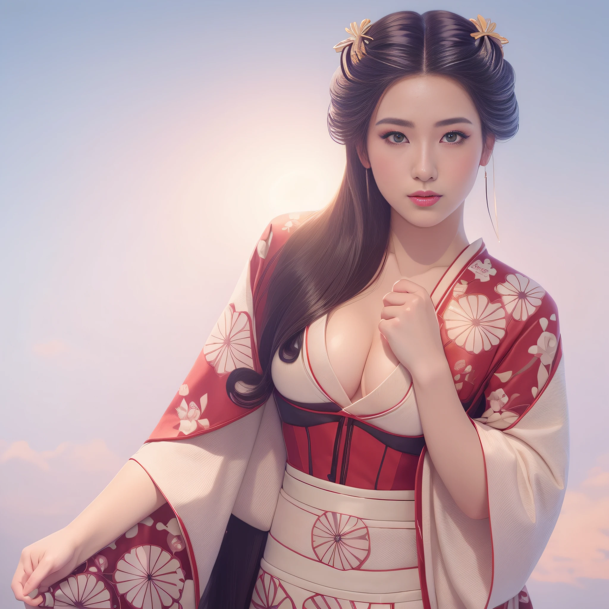 personagem anime de uma mulher em um vestido de quimono com um ventilador, a beautiful artwork illustration, pintura de personagem bonita, gueixa glamourosa e sexy, Digital anime illustration, japanese art style, exquisite digital illustration, stunning digital illustration, Gueixa da beleza, bela arte digital, mulher japonesa elegante, mulher bonita sedutora do anime, female geisha girl, Deusa japonesa, Beautiful digital illustration.
