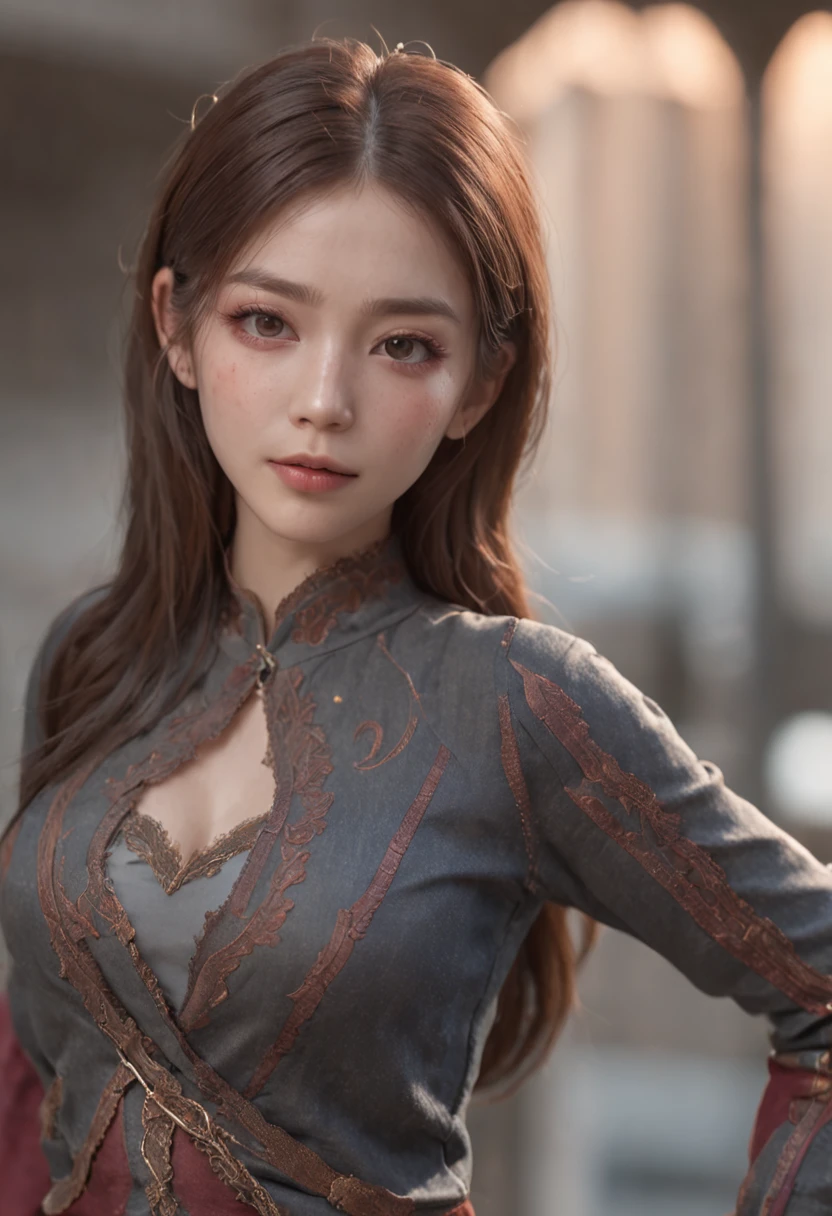 (1girll:1.5), Solo, (((Very detailed face)))),(Full Body Portrait 1.5), ((Very detailed eyes and face)))), Beautiful detail eyes, Body parts__, offcial art, Unified 8K Wallpaper, super detailed, Beautiful and beautiful, Beautiful, masutepiece, Best Quality, Original, masutepiece, ultra fine photos, Best Quality, 超A high resolution, Realistic realism, Sunlight, Full body portrait, Amazing beauty, Dynamic Pose, Delicate face, Vibrant eyes, (From the front), She wears a tattered Supergirl short skirt suit, Red and blue color scheme, hide, very detailed city roof background, On the rooftop, overlooking a city, Detailed face, Detailed complex busy background, Messy, Gorgeous, Milky White, highly detailedskin, Realistic skin details, Visible Pore, Clear focus, Volume Fog, 8K UHD, Digital SLR, High quality, film grains, Fair skin, photorealisim, nffsw, Futuristic dystopian megalopolis, translucent