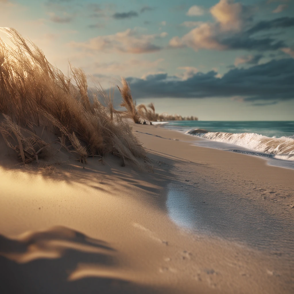 uma ostra na areia da praia, photorealistic render，The is very detailed，tmasterpiece，Miniatura
