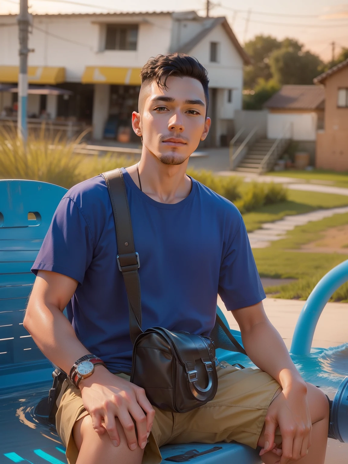 Leave the image with the background at sunset