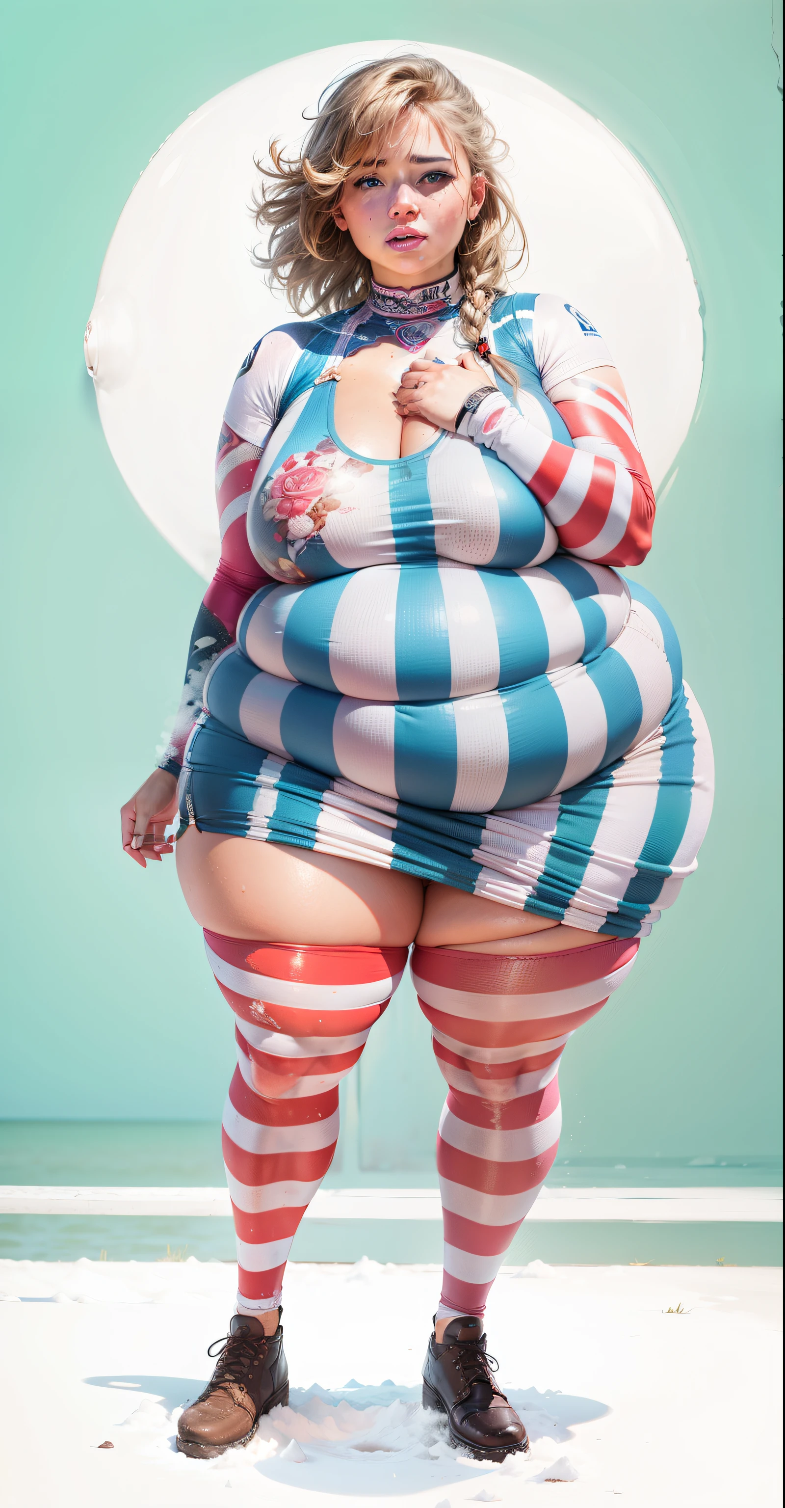 Hyperrealistic, realistic, full-HD, masterpiece, best image, photograph, extreme texture, dynamic lighting, feminine, sensual, female, fat blob,