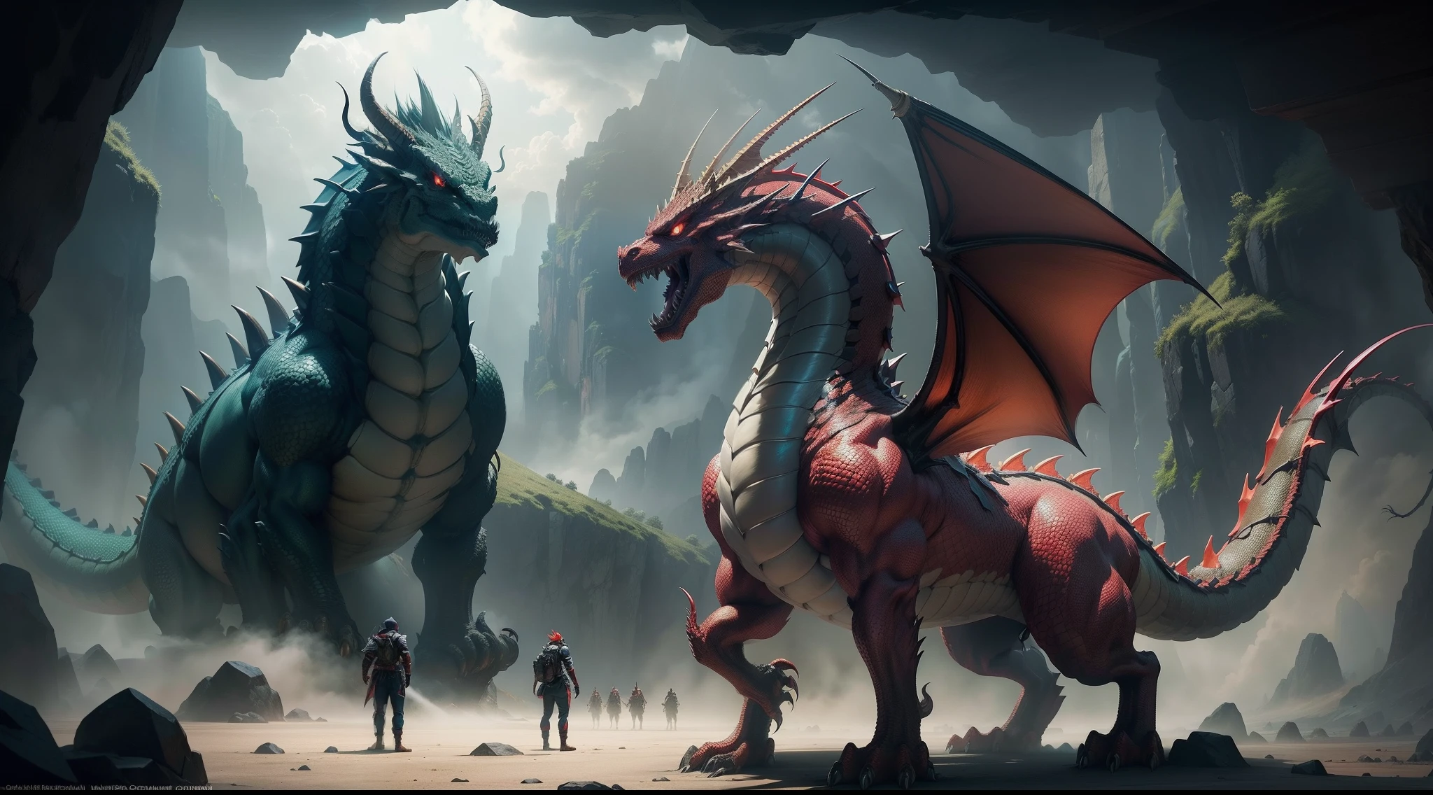 red dragon with yellow spikes and sharp sharp claws, colossal dragon in the background, colossal dragon as a background, dragon in the dragon's lair, Drachenlord, giant dragon resting in a cave, Trending in PolyCount, fire dragon, carved draconian features, dragon portrait cyborg, dragon rider, ''fire breathing dragon, fire breathing dragon, sky slifer Dragon, a hyper realistic two-headed dragon there is a dragon with a fire on its back, fire dragon, flaming fire dragon serpent, fire breathing dragon, ''fire breathing dragon, epic dragon, draconian, fire breathing dragon, fire demon, colossal dragon as background, The Devil in Hell as a Dragon, Legendary Dragon, Fire Breathing Dragon, Red Dragon, Dragon in the Dragon's Lair concept art fantasy Forest Green