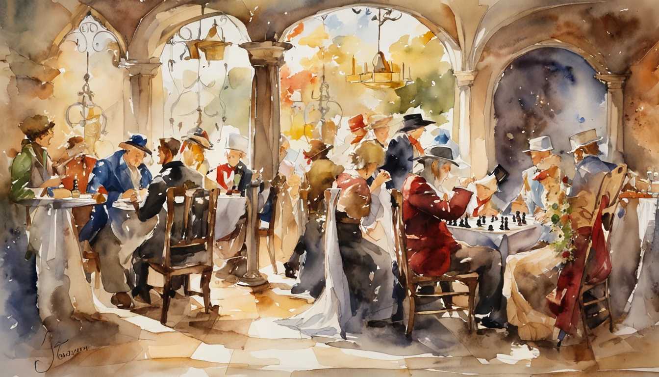 chess in action, after-party