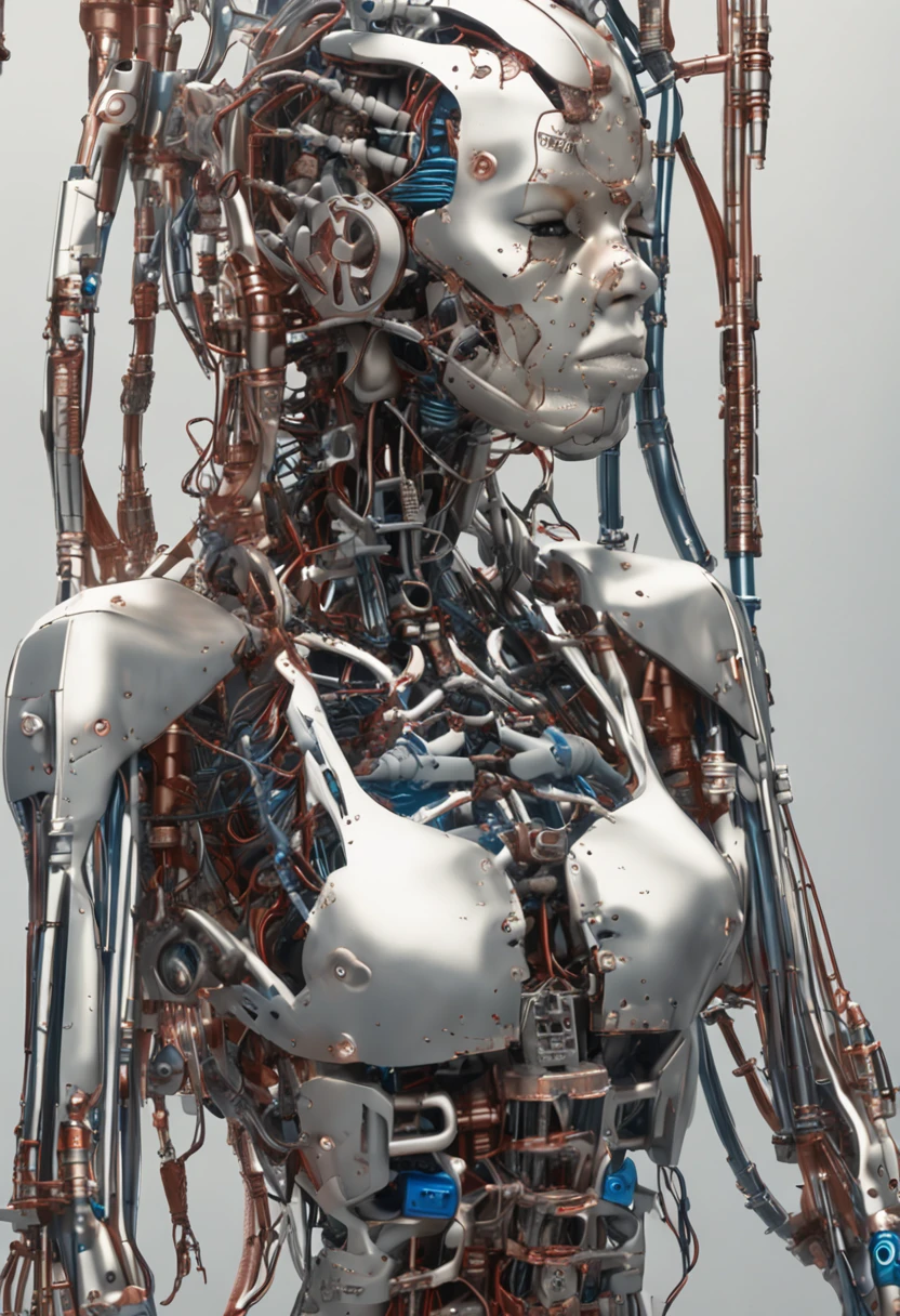 (((masterpiece))), (((best quality))), ((ultra-detailed)), (highly detailed CG illustration), ((an extremely delicate and beautiful)),(from side),cinematic light,((1mechanical girl)),solo,full body,(machine made joints:1.2),((machanical limbs)),(blood vessels connected to tubes),(mechanical vertebra attaching to back),((mechanical cervial attaching to neck)),(sitting),expressionless,(wires and cables attaching to neck:1.2),(wires and cables on head:1.2)(character focus),science fiction,extreme detailed,colorful,highest detailed --auto --s2