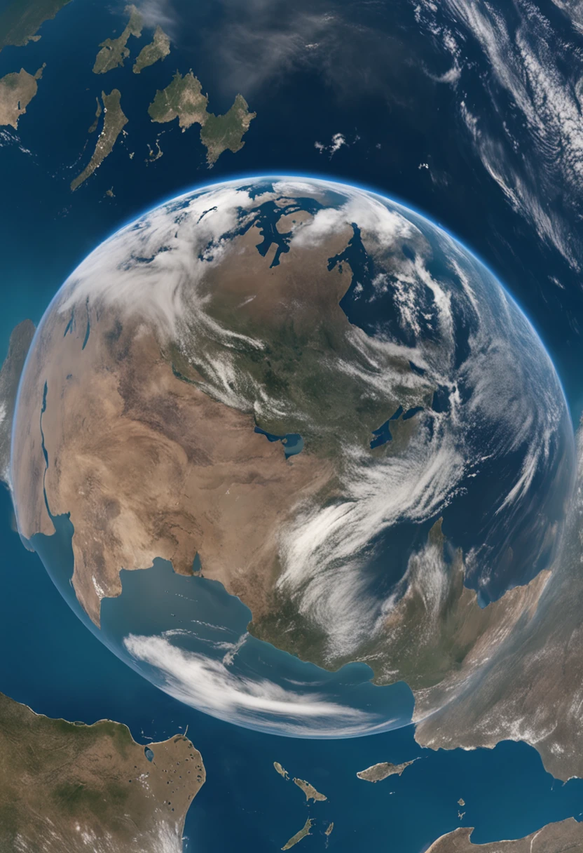"Earth viewed from the vastness of space, a breathtaking masterpiece capturing the beauty and serenity of our planet."