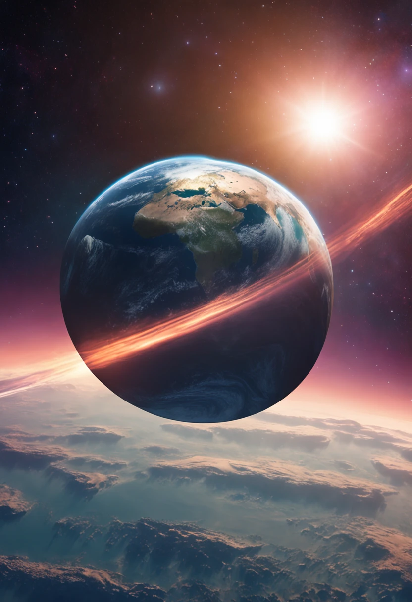 "Earth viewed from the vastness of space, a breathtaking masterpiece capturing the beauty and serenity of our planet."