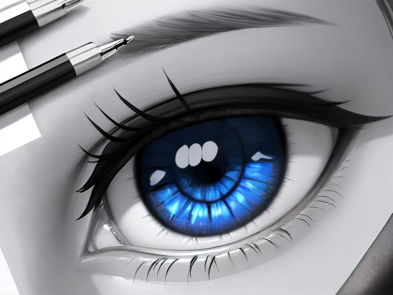 desenhando um olho realista, olhos bem desenhados, desenho 4k, Desenho 4K, Olhos profundos impressionantes muito detalhados, olhos extremamente detalhados, olhos muito detalhados, olhos hiper detalhados, realista bonito olhos grandes, Mega-cute pencil shading, desenho a caneta, olhos detalhados com pupilas, grandes olhos detalhados, olhos azuis extremamente detalhados, super detailed eyes, sombreamento profundo